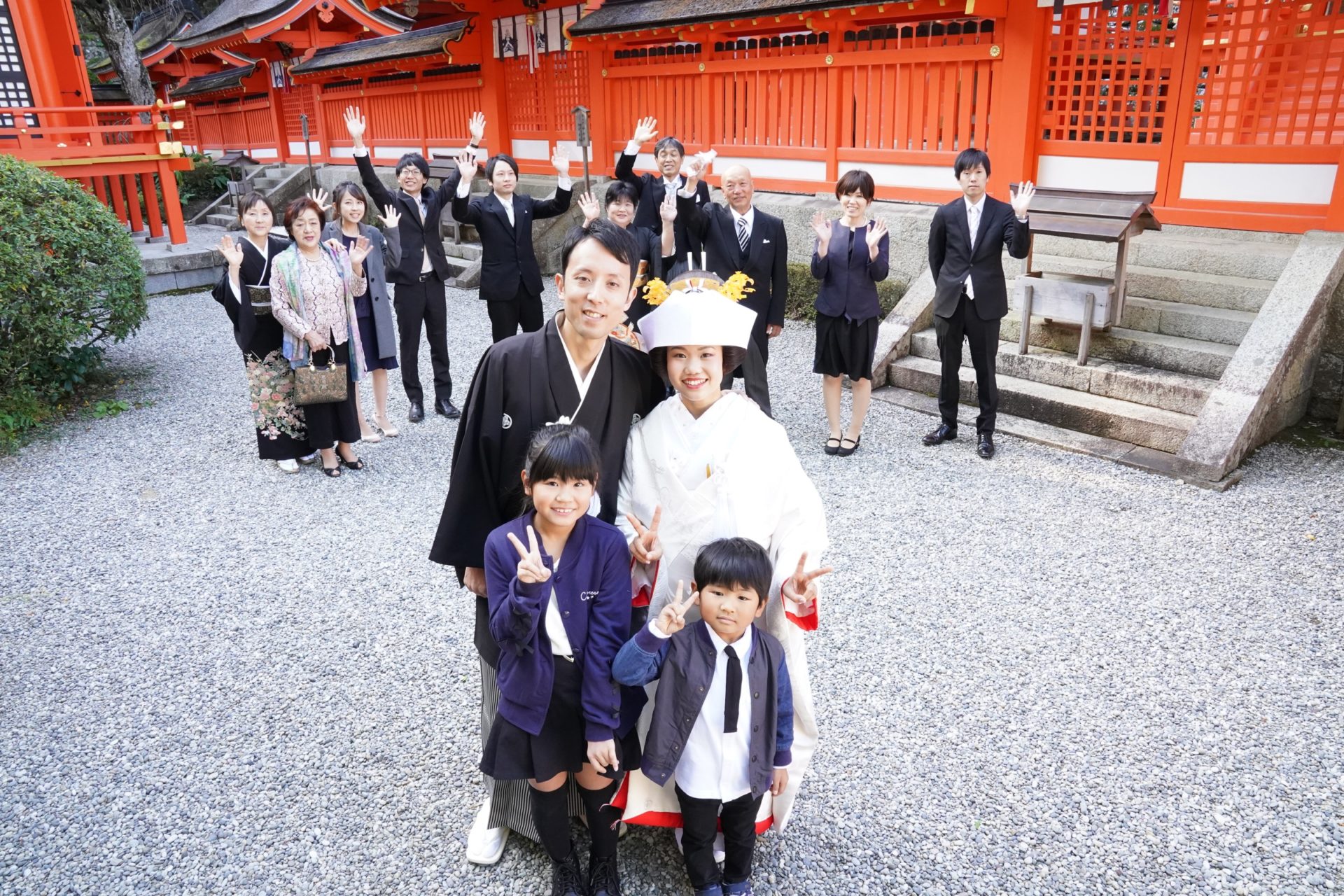 熊野那智大社で白無垢の結婚式写真