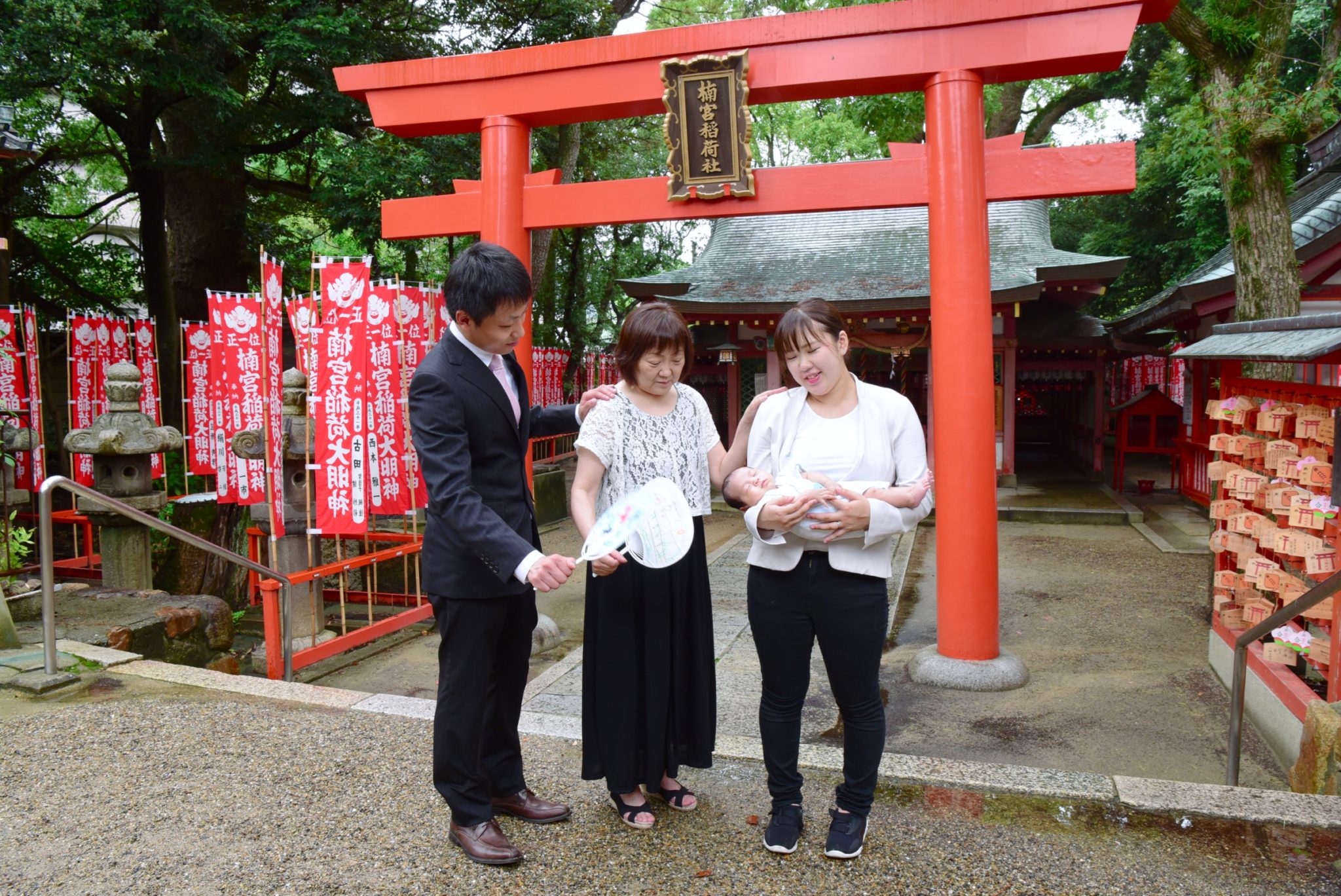 長田神社のお宮参りは雨が降っても撮影場所が色々あるので安心！