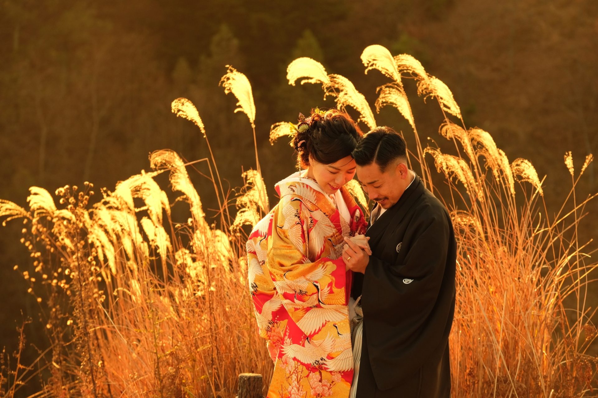 紅葉の奈良公園で和装前撮り