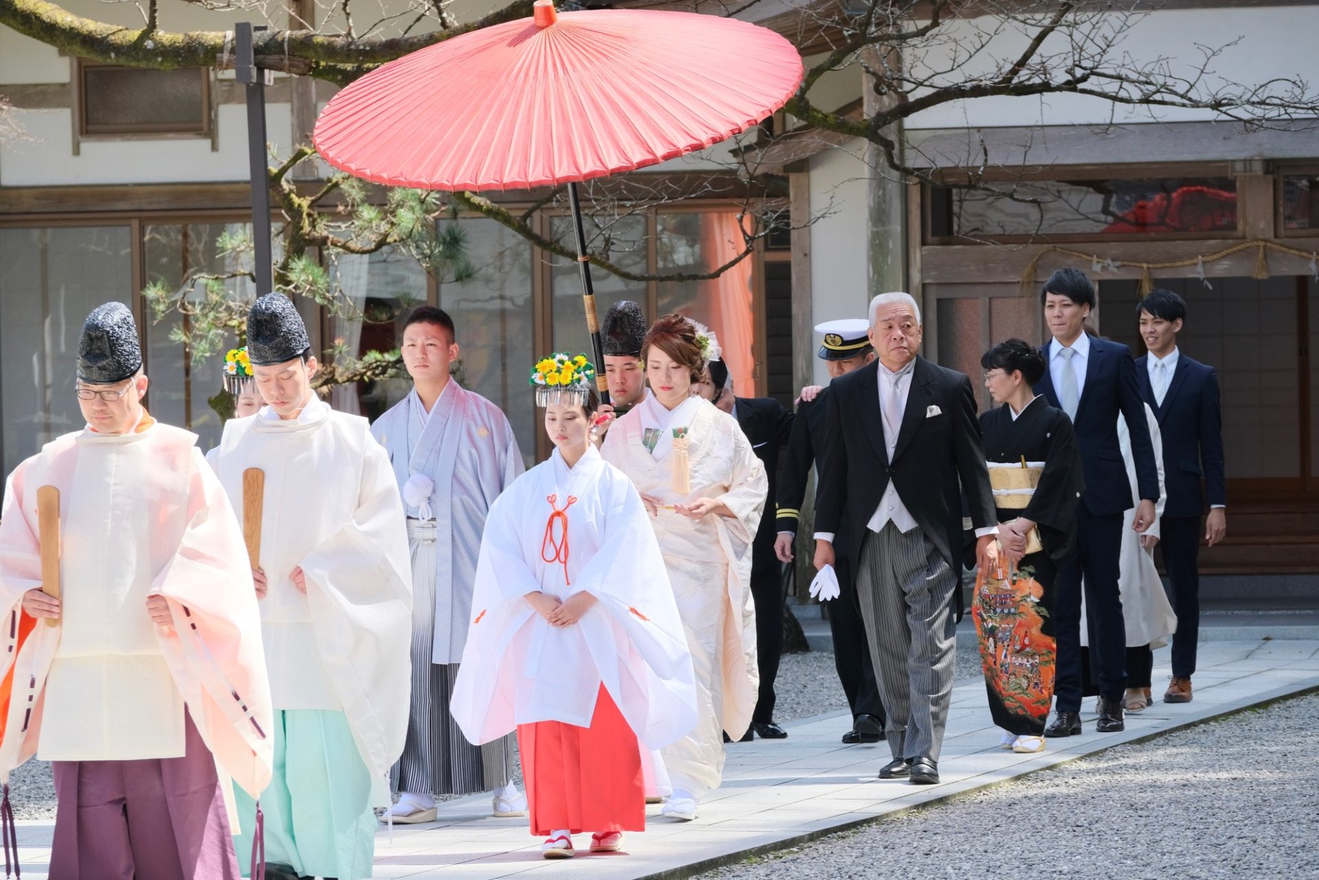 熊野那智大社で結婚式の写真