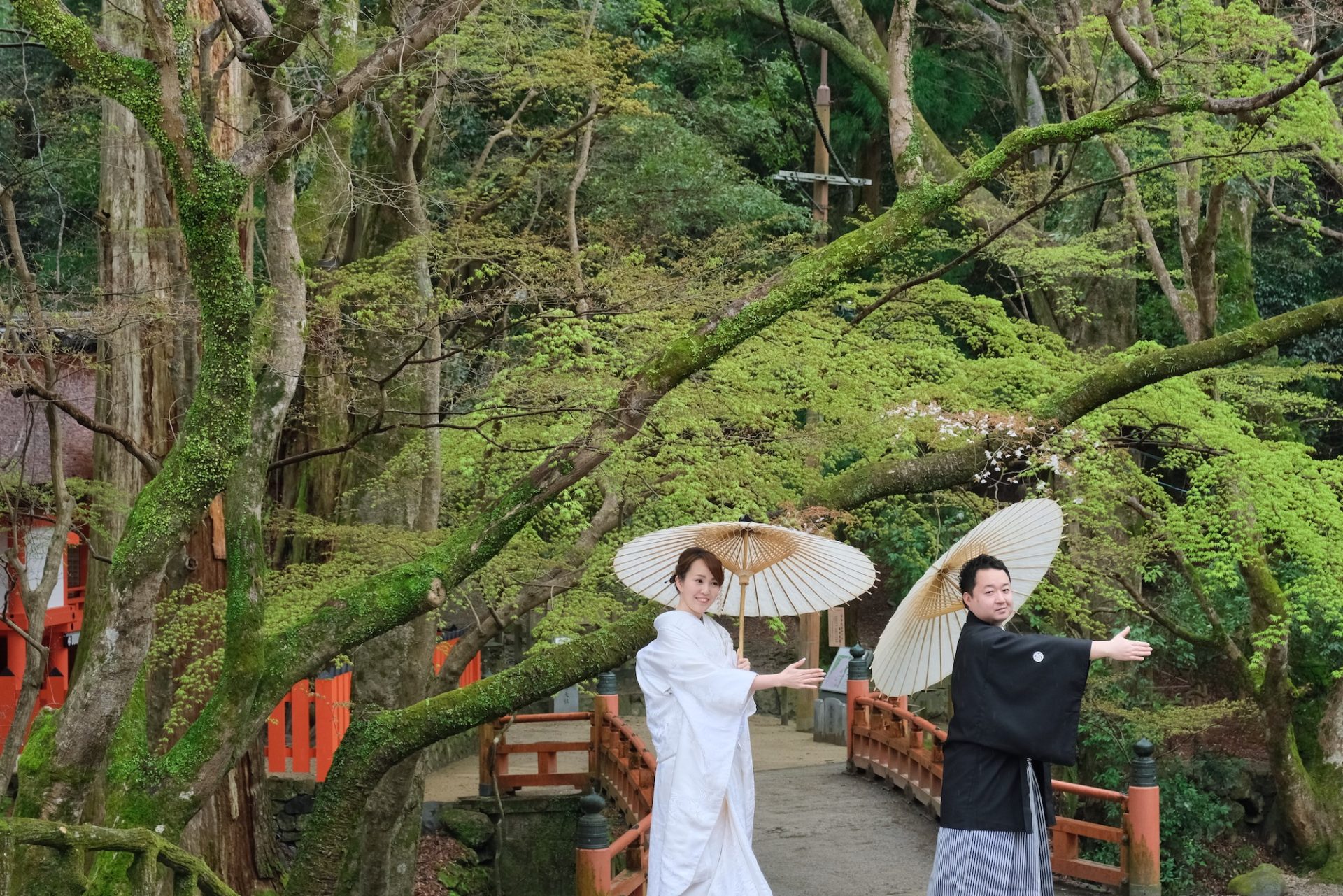 和装前撮りフォトウエディングの花嫁の写真