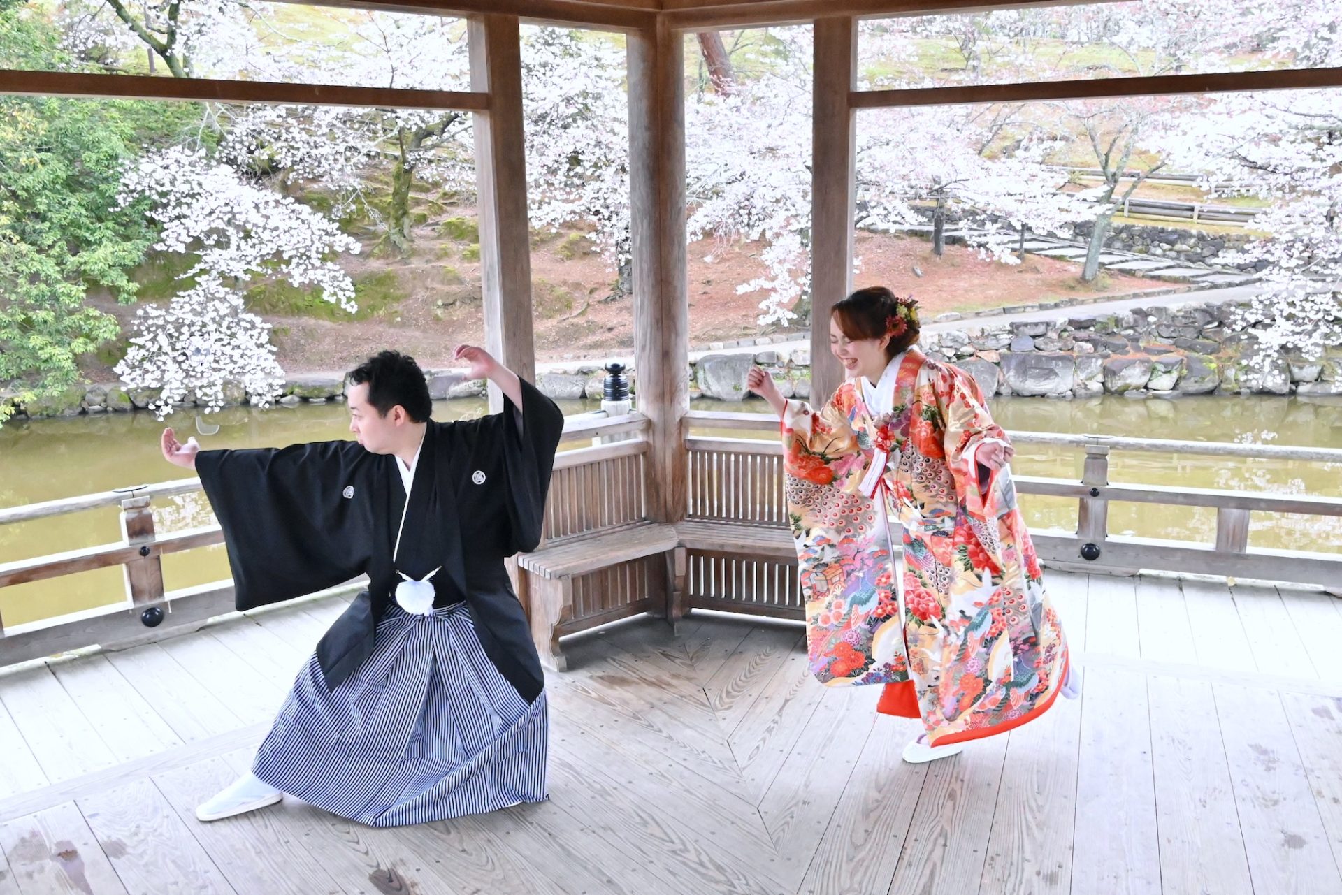 和装前撮りフォトウエディングの花嫁の写真