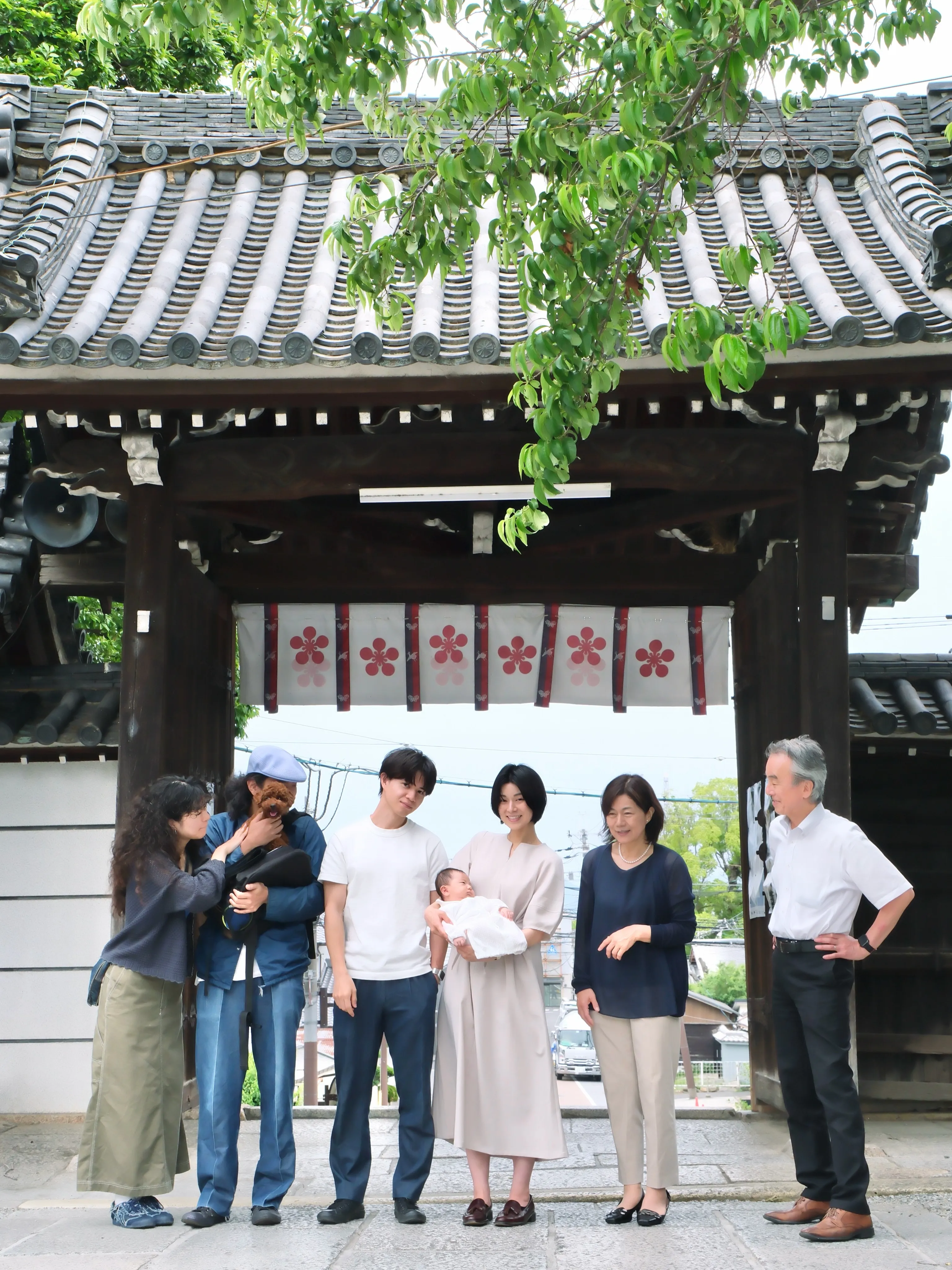 道明寺天満宮のお宮参りはワンちゃんもご機嫌