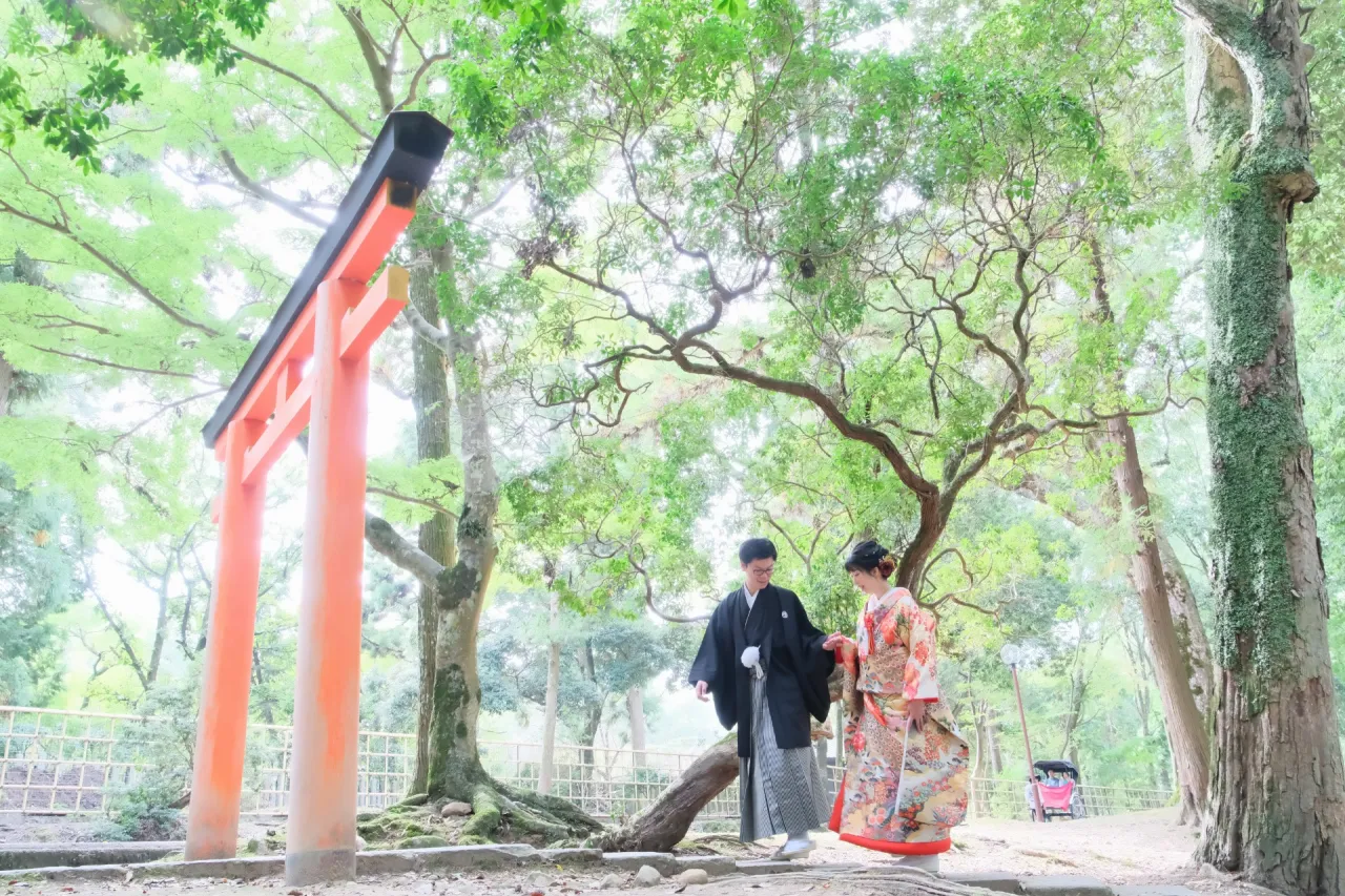 奈良の前撮り・フォトウェディング｜奈良公園から庭園まで実際の撮影の流れをご紹介