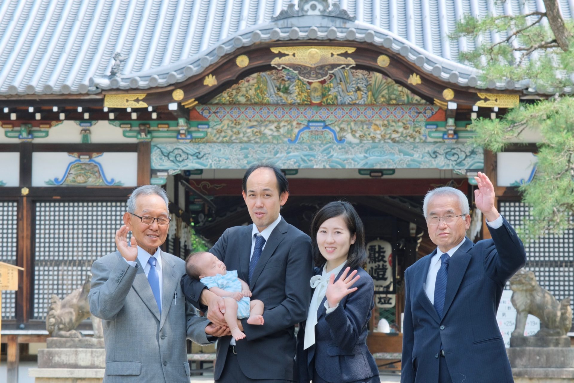 【御香宮神社でお宮参り】大安の五月晴れに初宮参りに行きました！