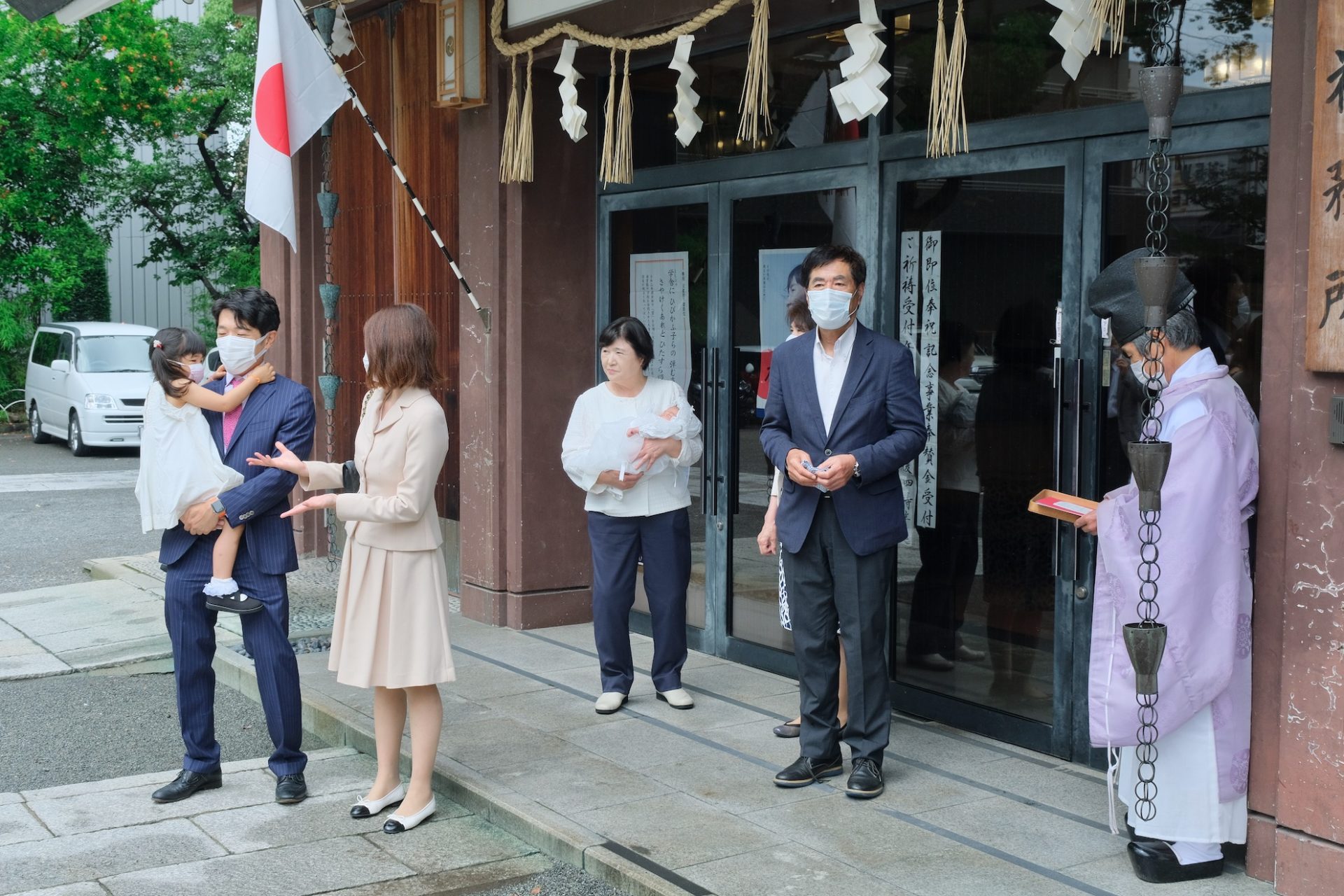 開口神社でお宮参り