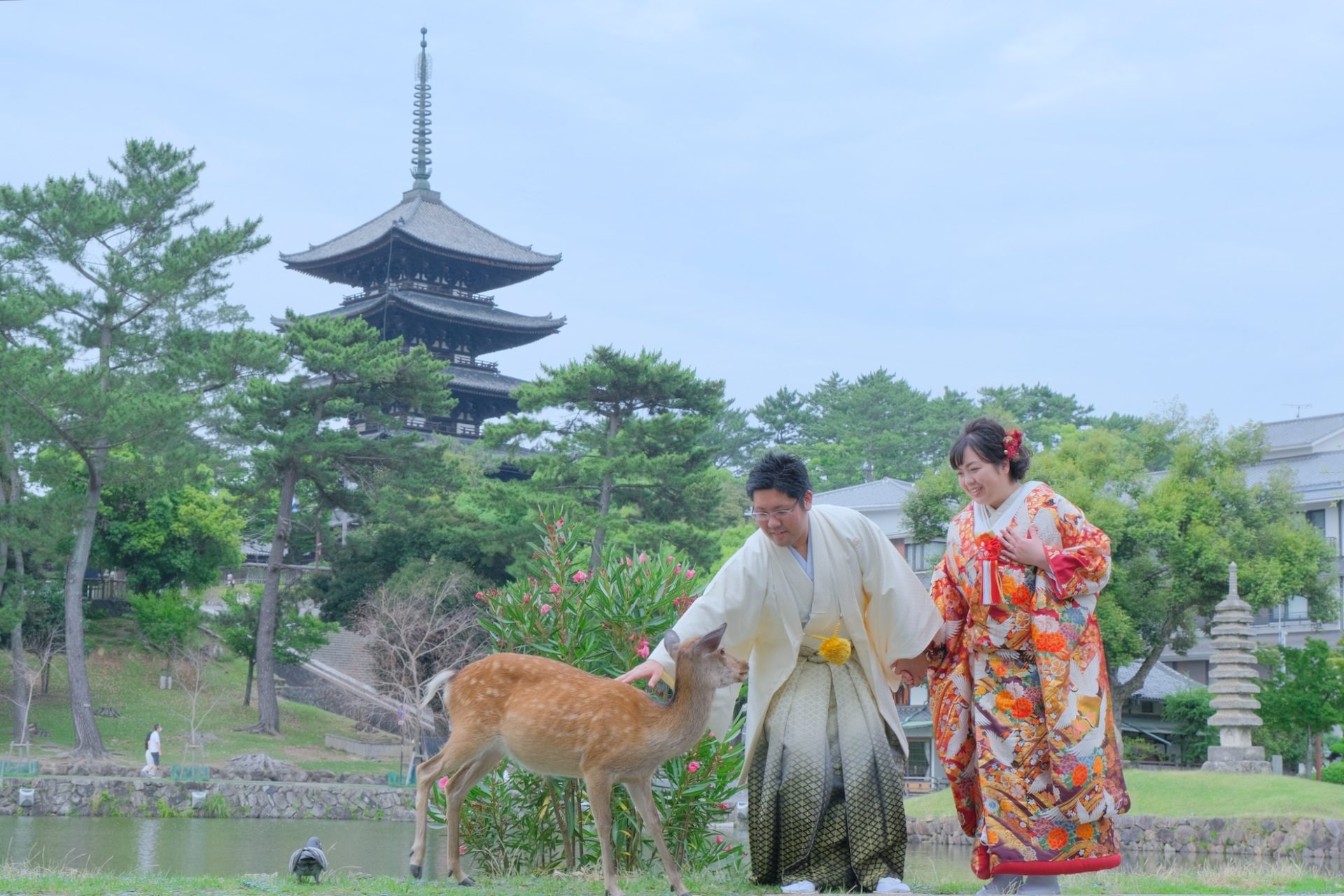 奈良公園の和装前撮りの衣装