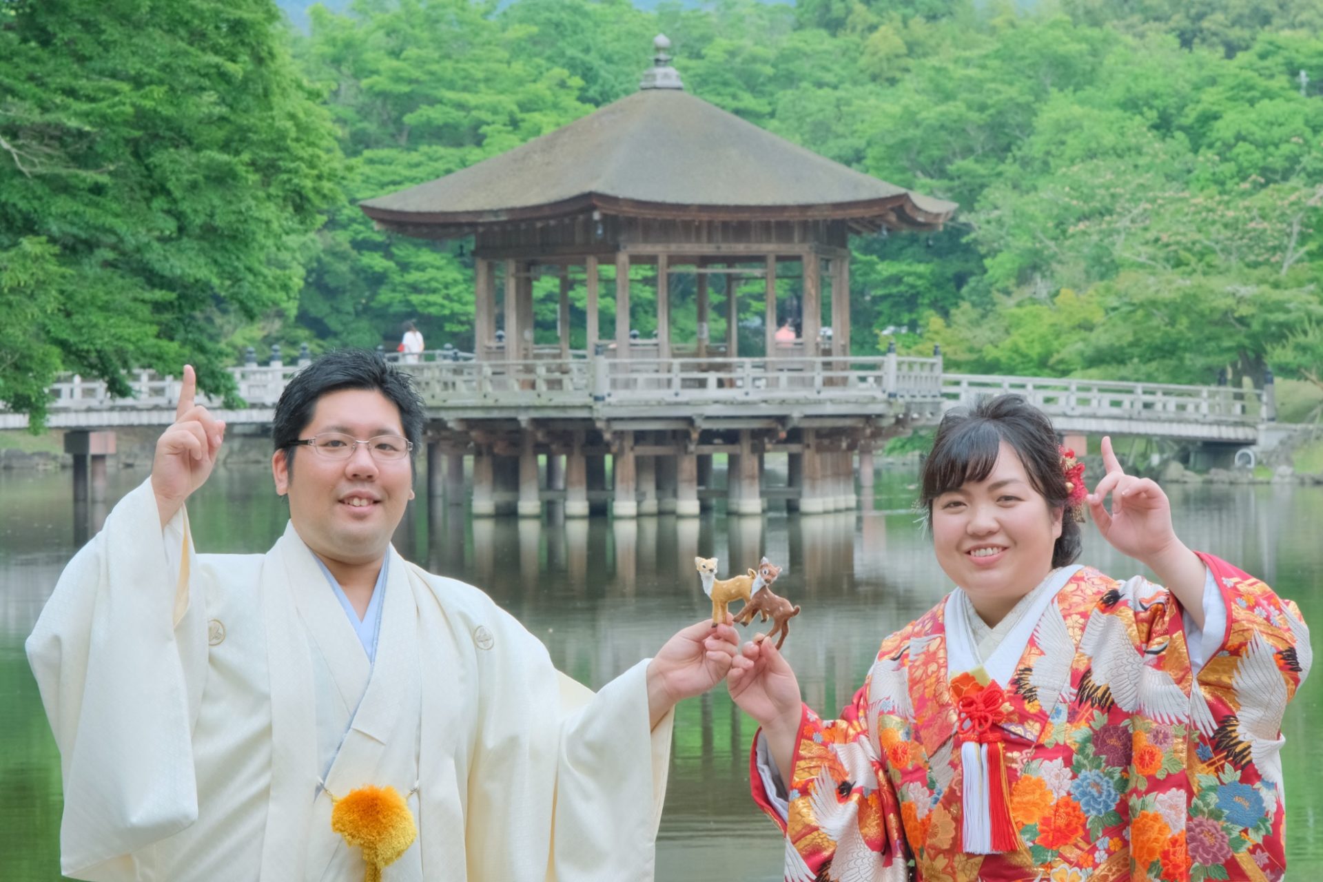 奈良公園の和装前撮りの衣装