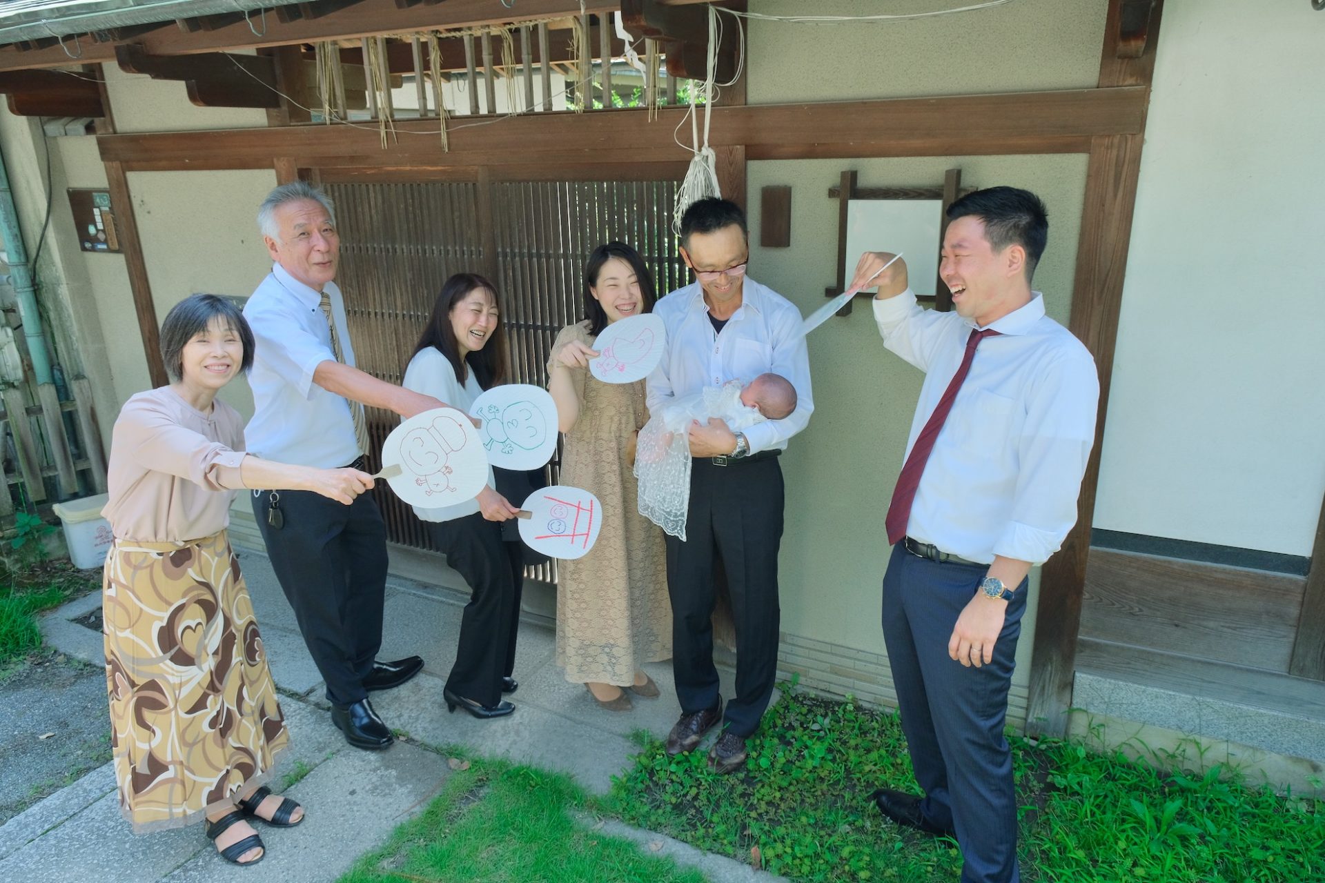 茨木神社でお宮参り写真