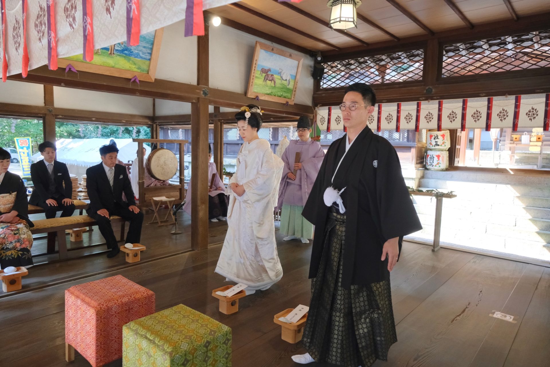 往馬大社で神前結婚式の花嫁さん