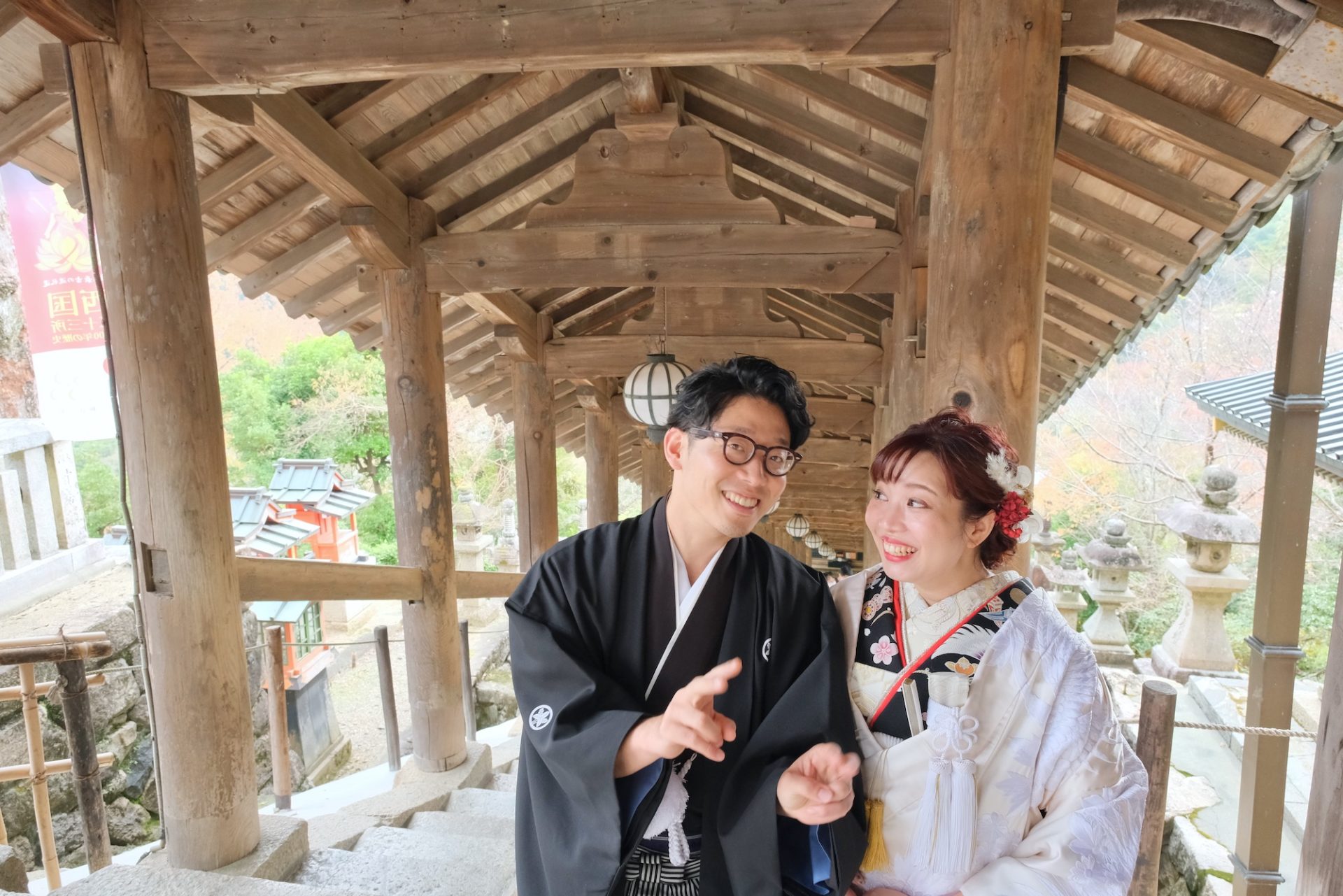 長谷寺の仏前結婚式の花嫁さん