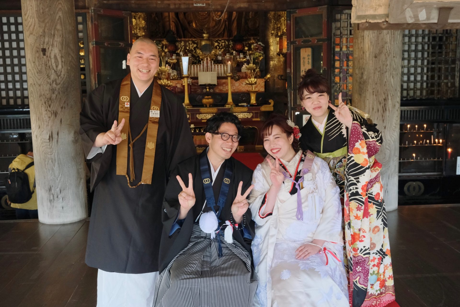 長谷寺の仏前結婚式の花嫁さん