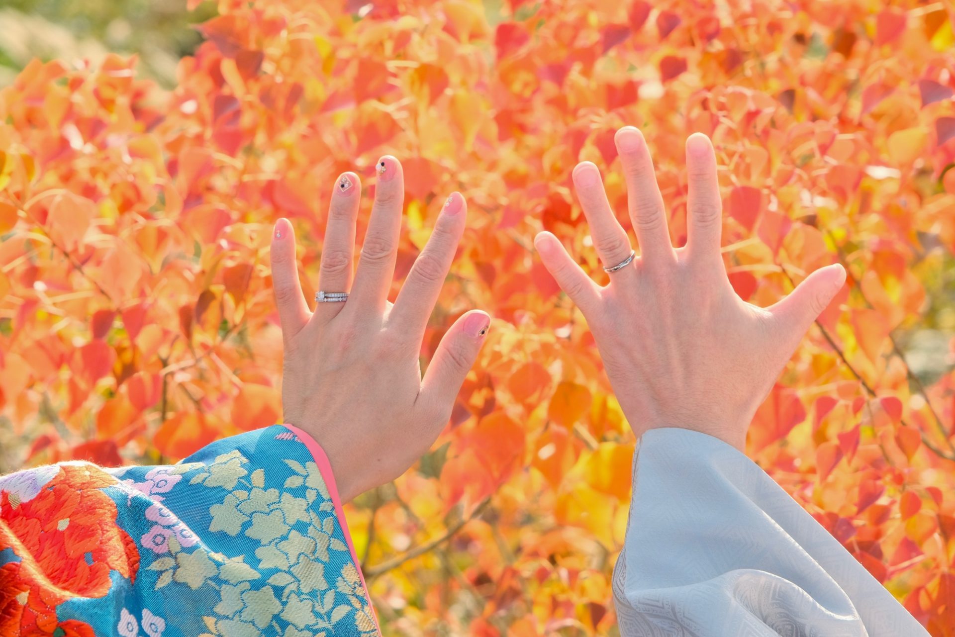 【紅葉の奈良公園で和装の前撮り】フォトウエディングではなく結婚式の前撮りロケーション撮影でした。
