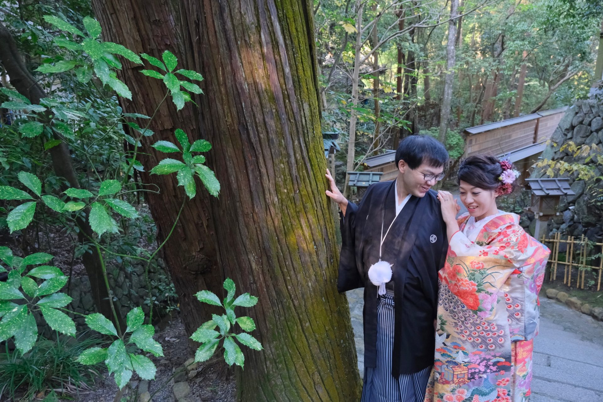 大神神社で結婚式の花嫁さん