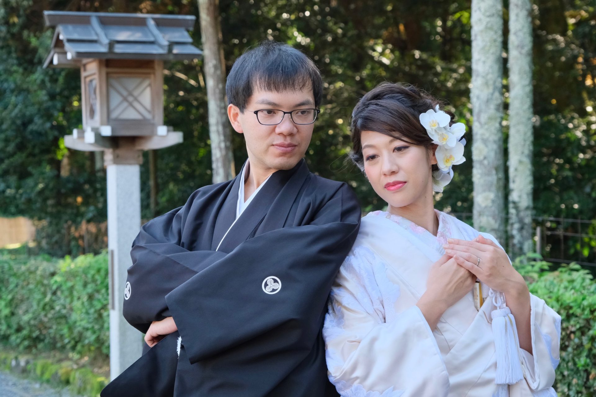 大神神社で結婚式の花嫁さん