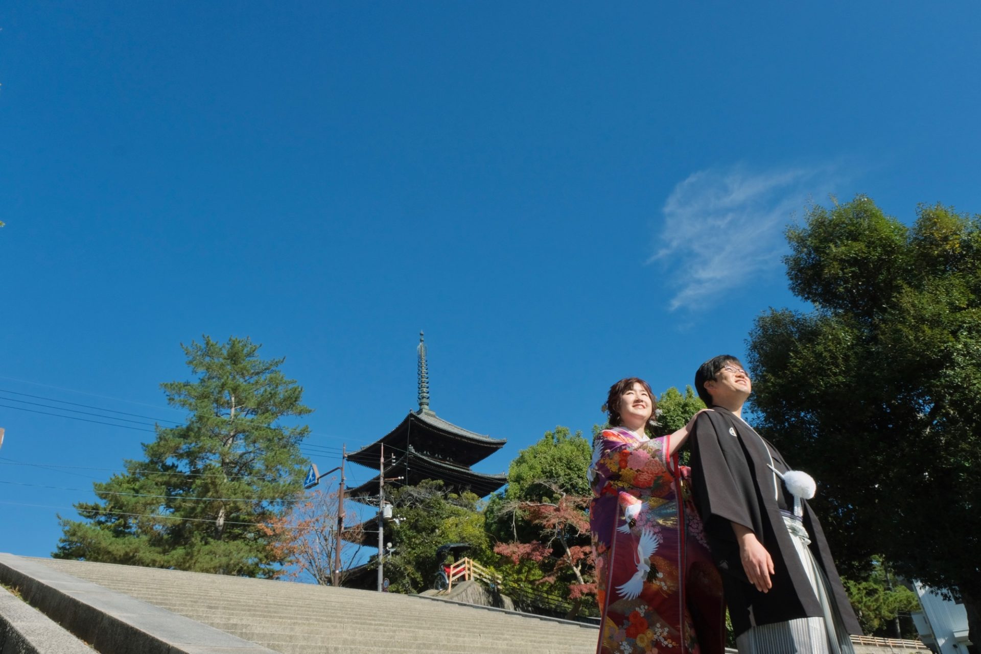 【和装で結婚式の前撮り】愛知県から大好きな場所でのロケーションフォトウエディング