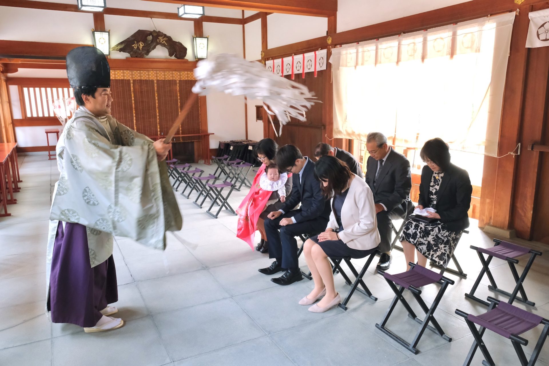 本住吉神社でお宮参りと木曽路でのお食い初めの写真