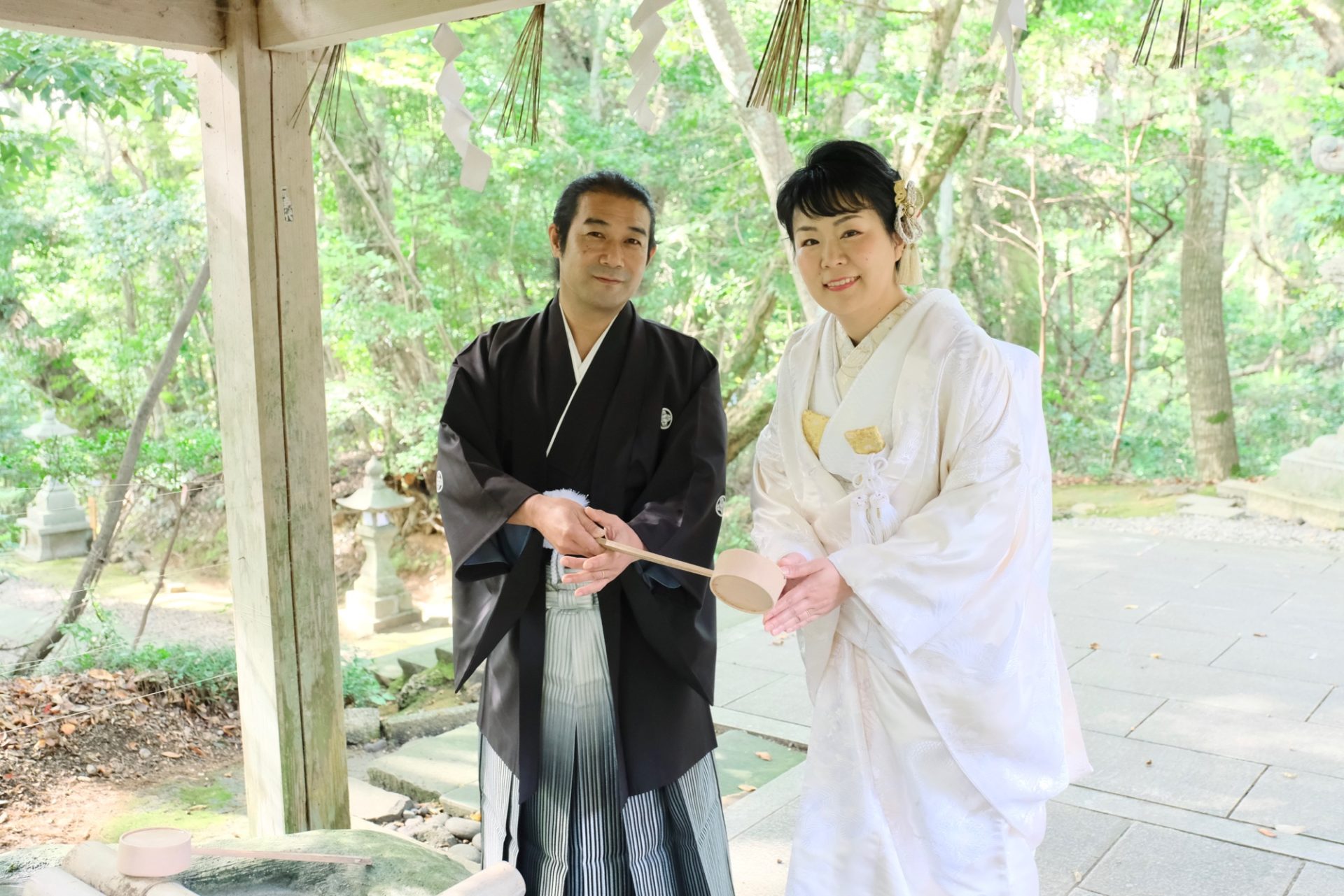 石川県珠洲市の須須神社で白無垢の結婚式