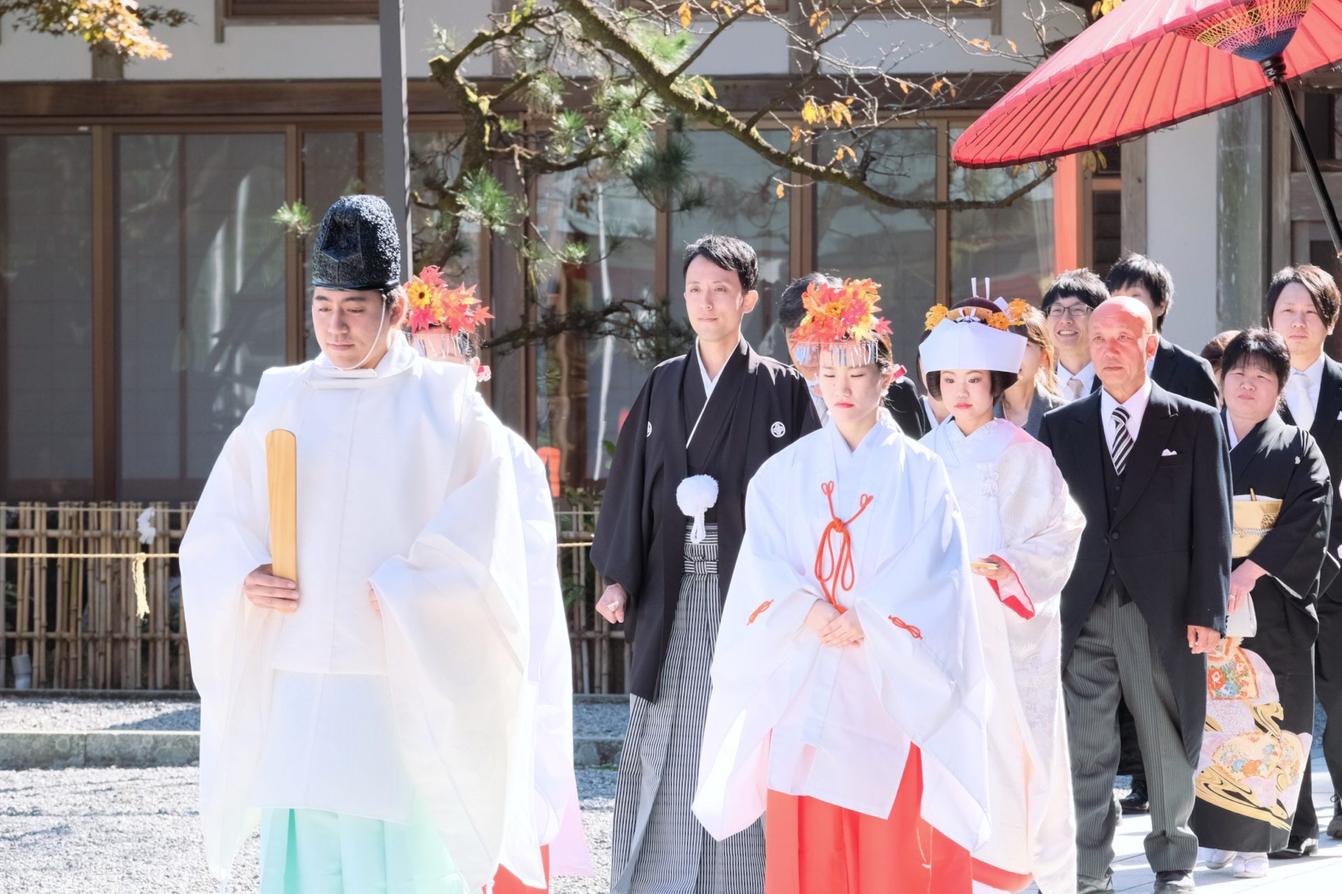 熊野那智大社で白無垢の結婚式写真