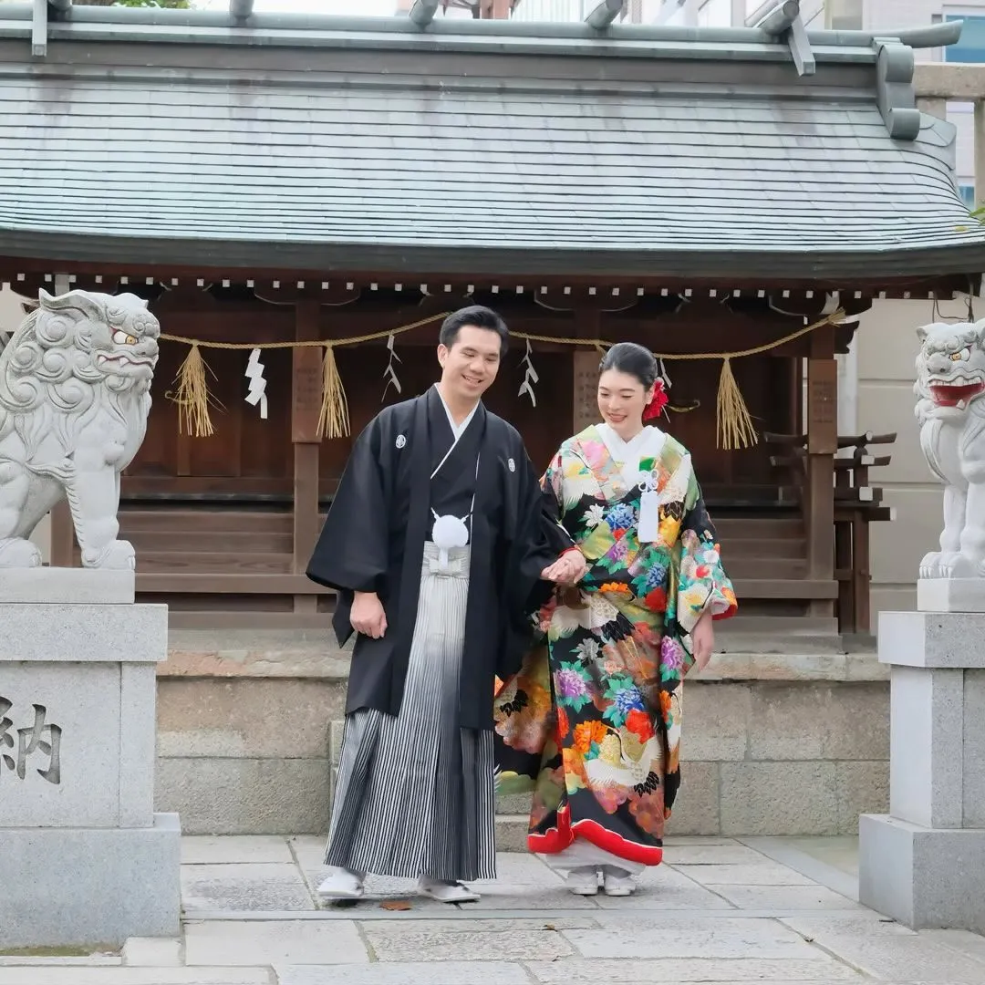 難波神社で和装結婚式23114