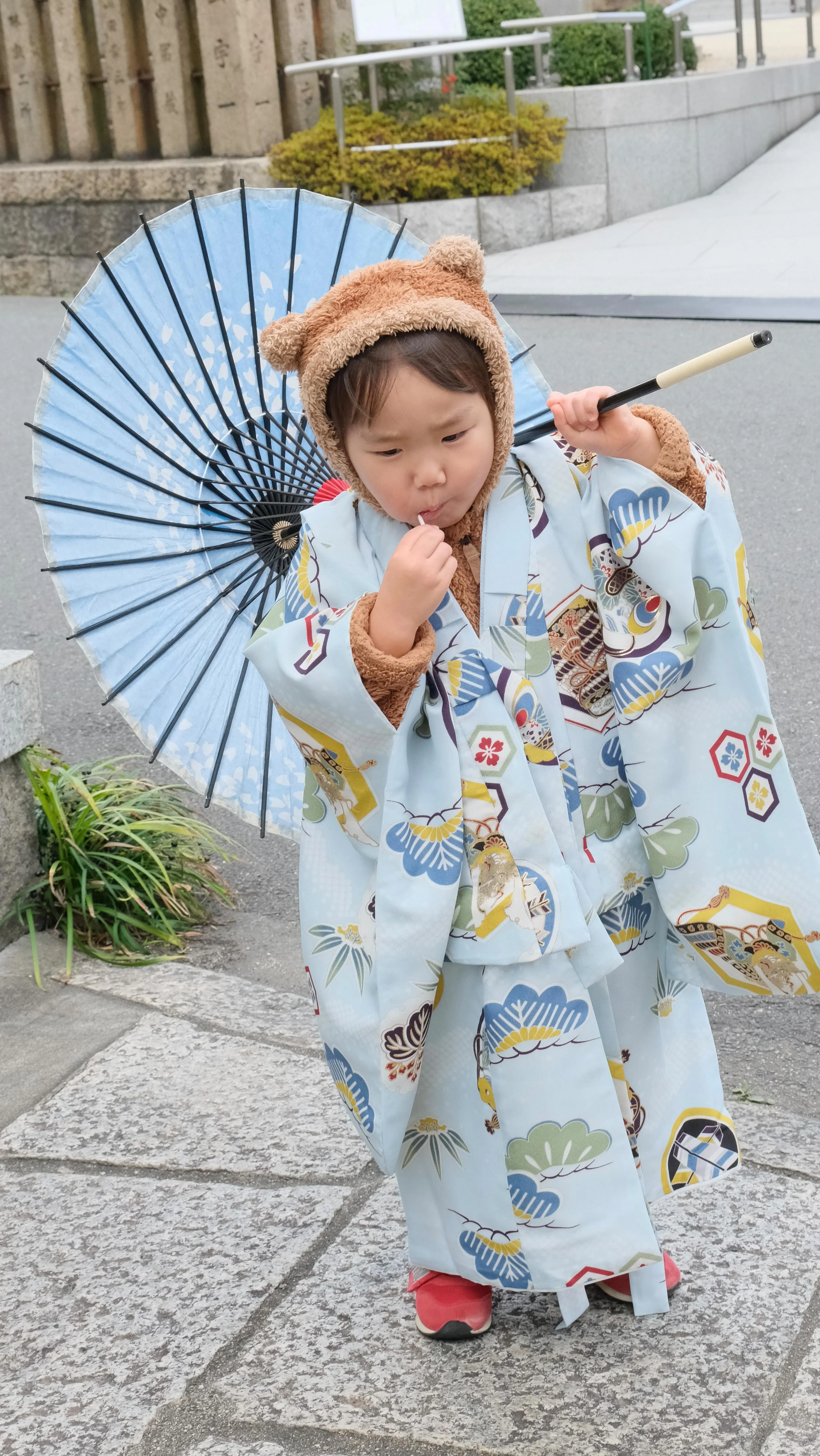 都島神社の七五三はかっこいい着物で