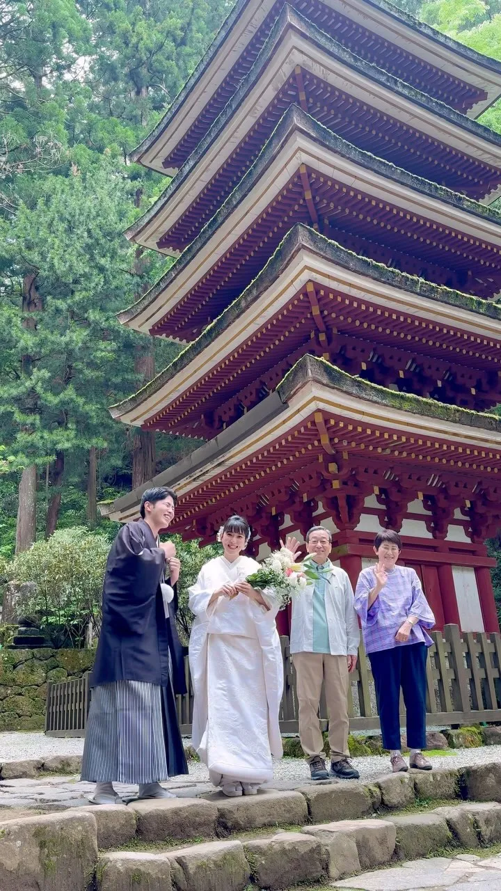 奈良の秘境、室生寺で和装フォトウエディング