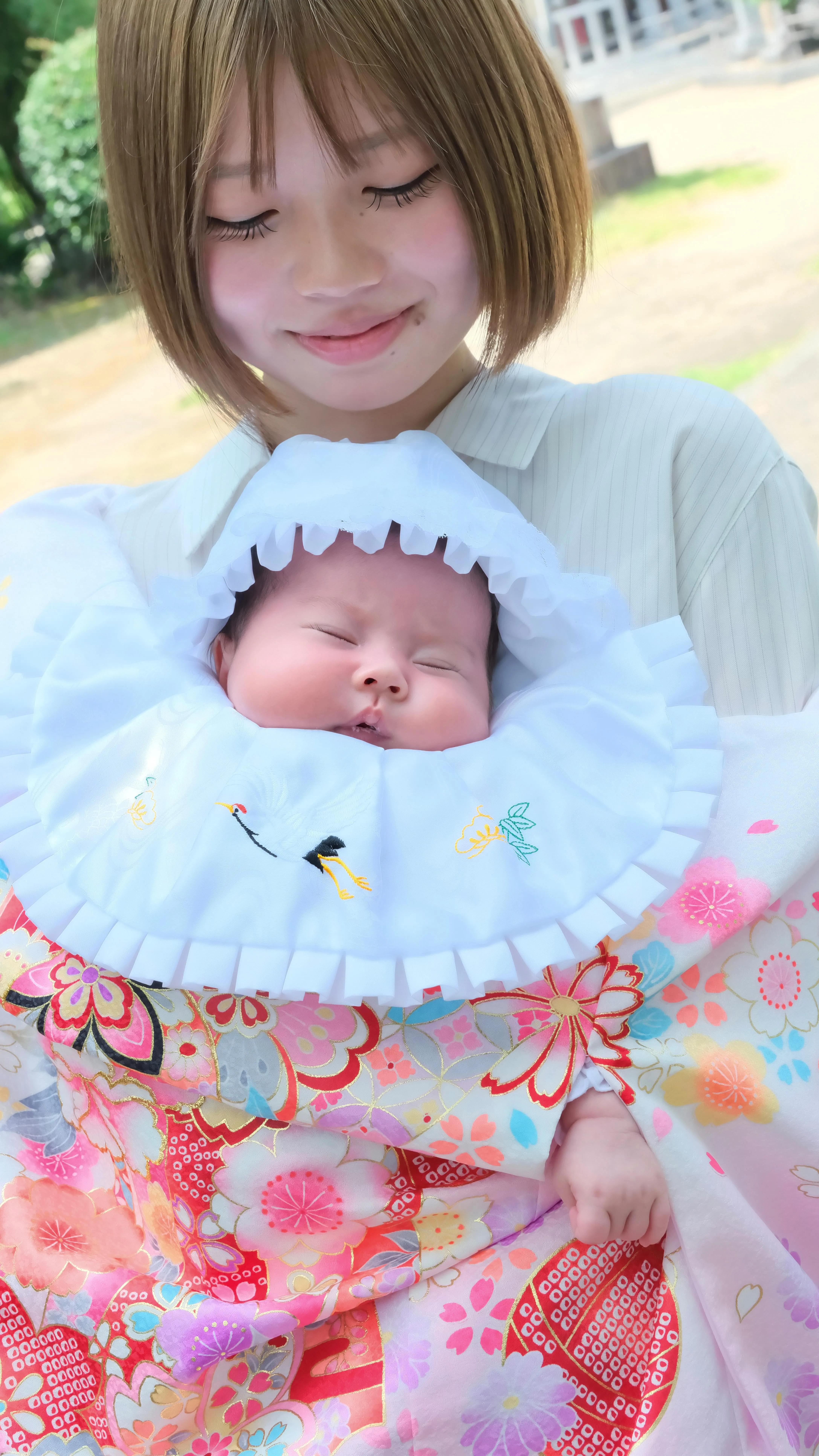 豊崎神社のお宮参りは真夏の光の中で