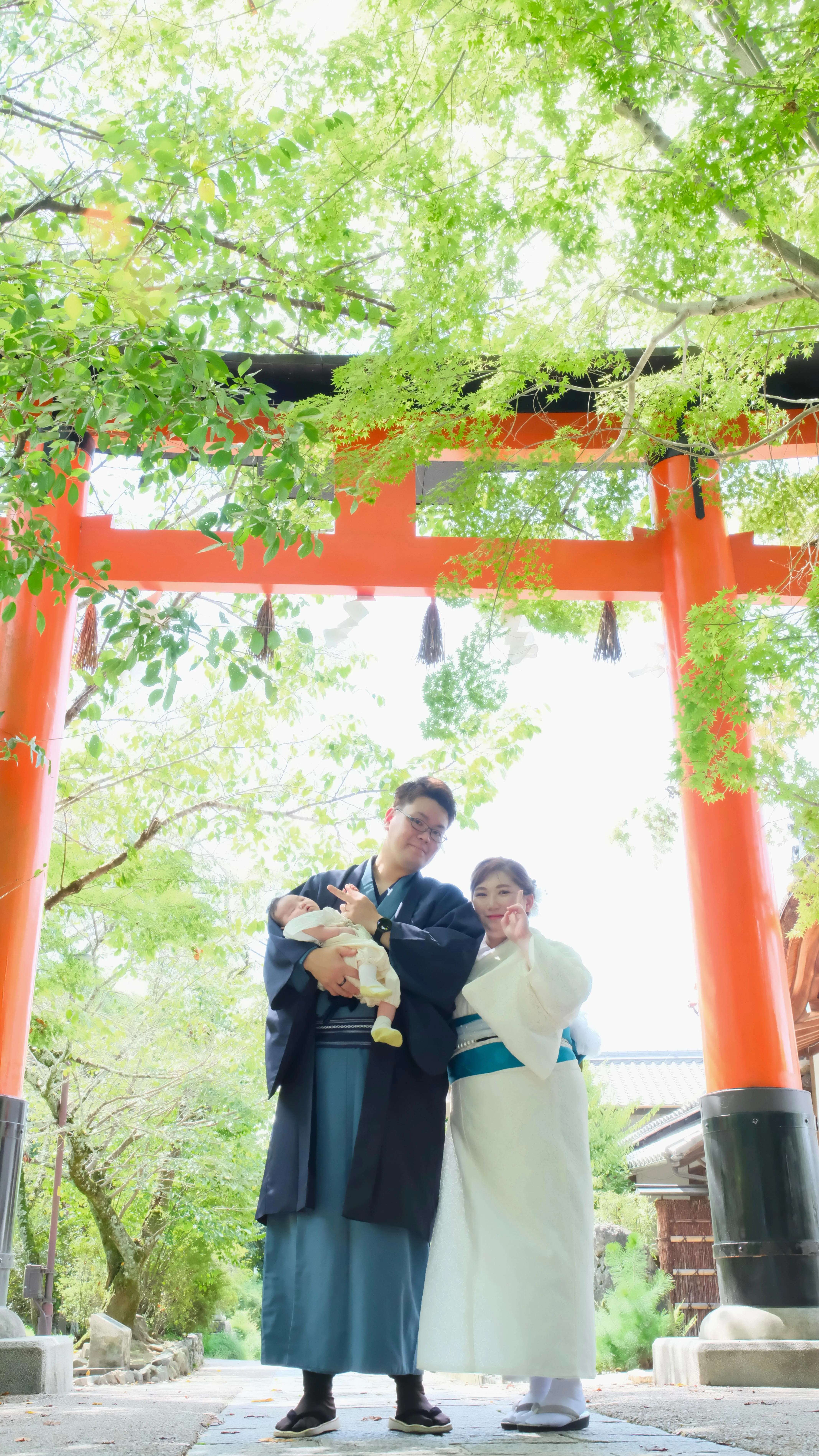 宇治上神社のお宮参りは秋の気配の中で