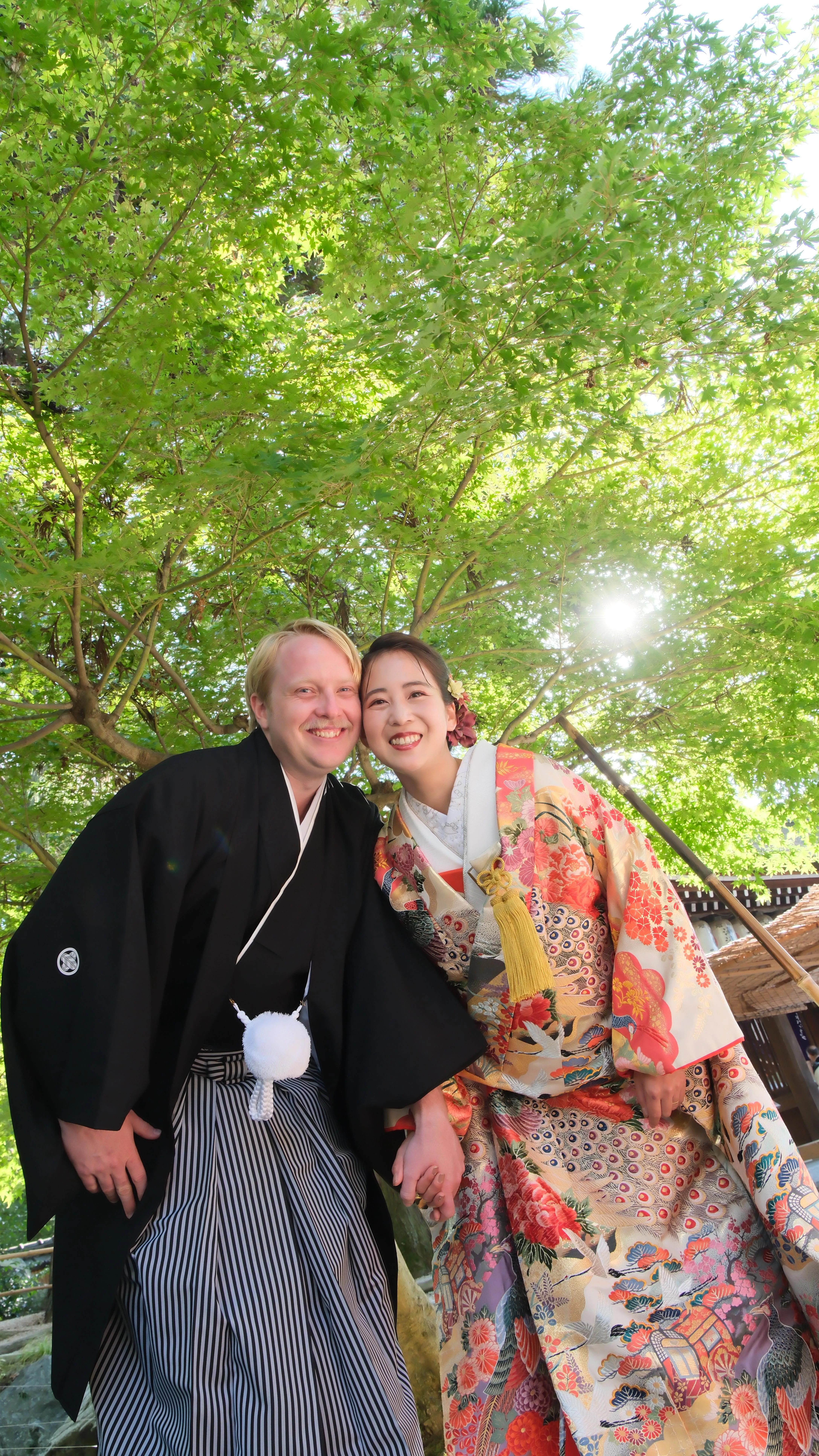 建部大社の結婚式はバレエダンサーな二人