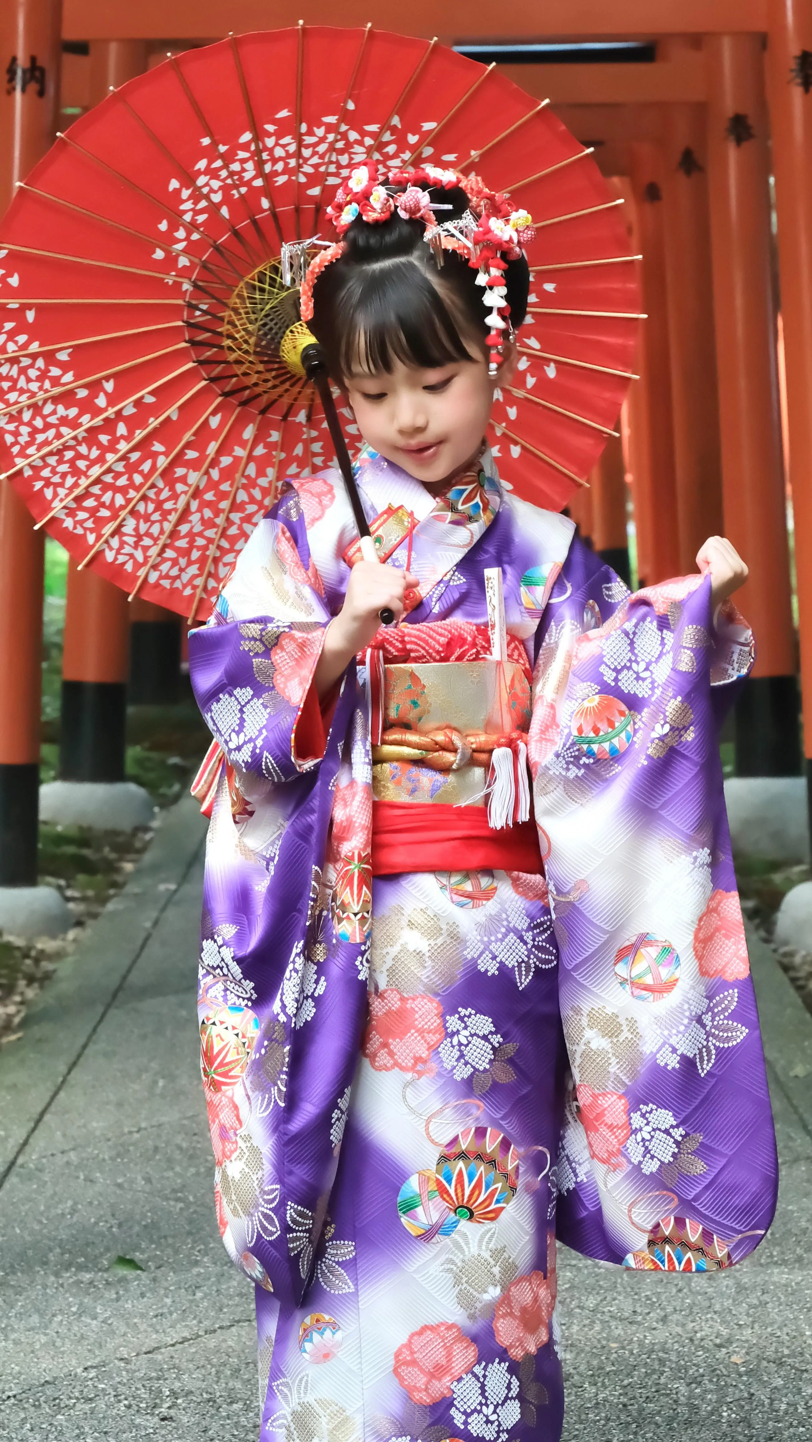 7歳女の子の七五三はお宮参りと3歳でも撮影