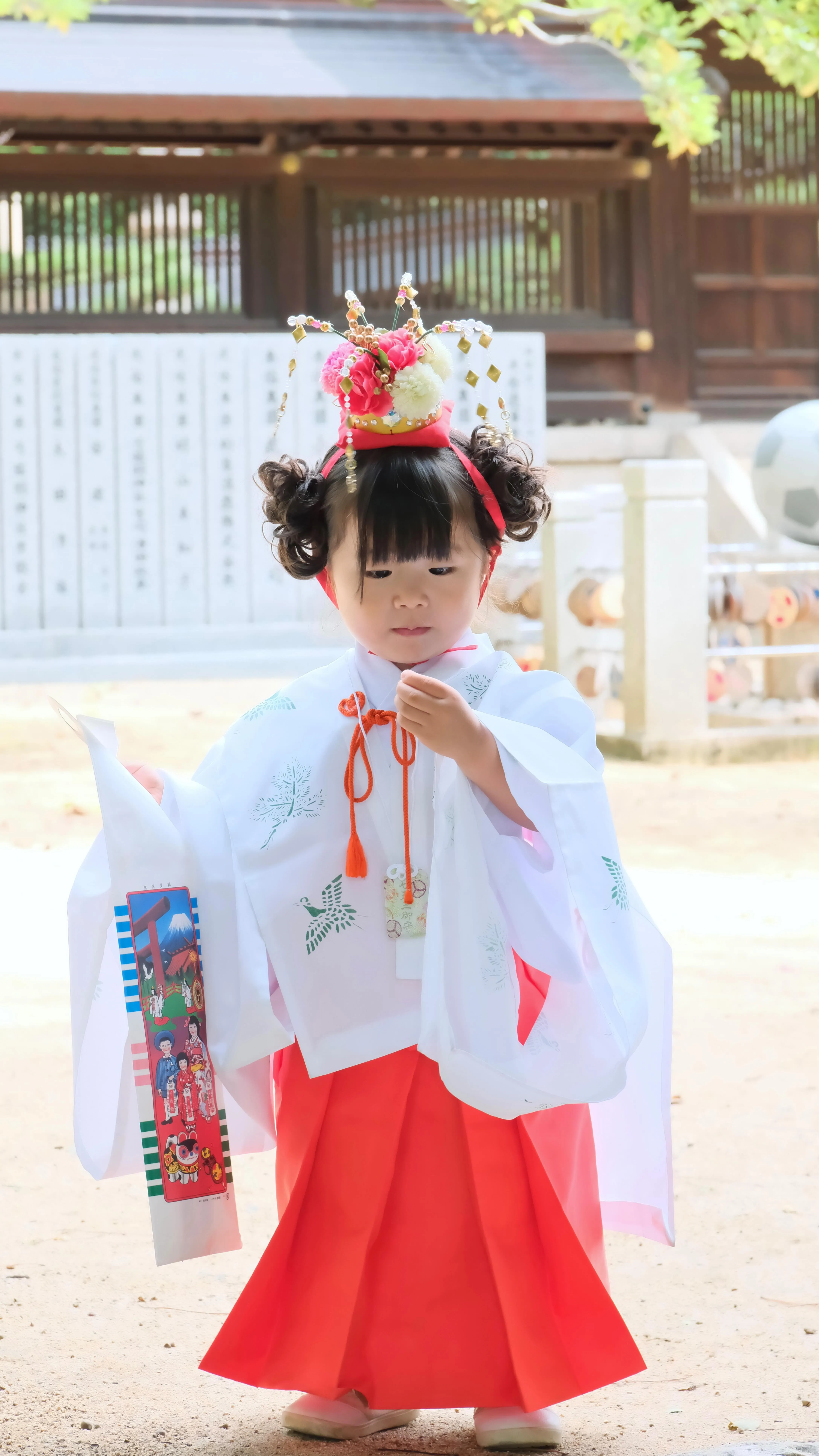 弓弦羽神社の七五三は巫女さんに成りきって
