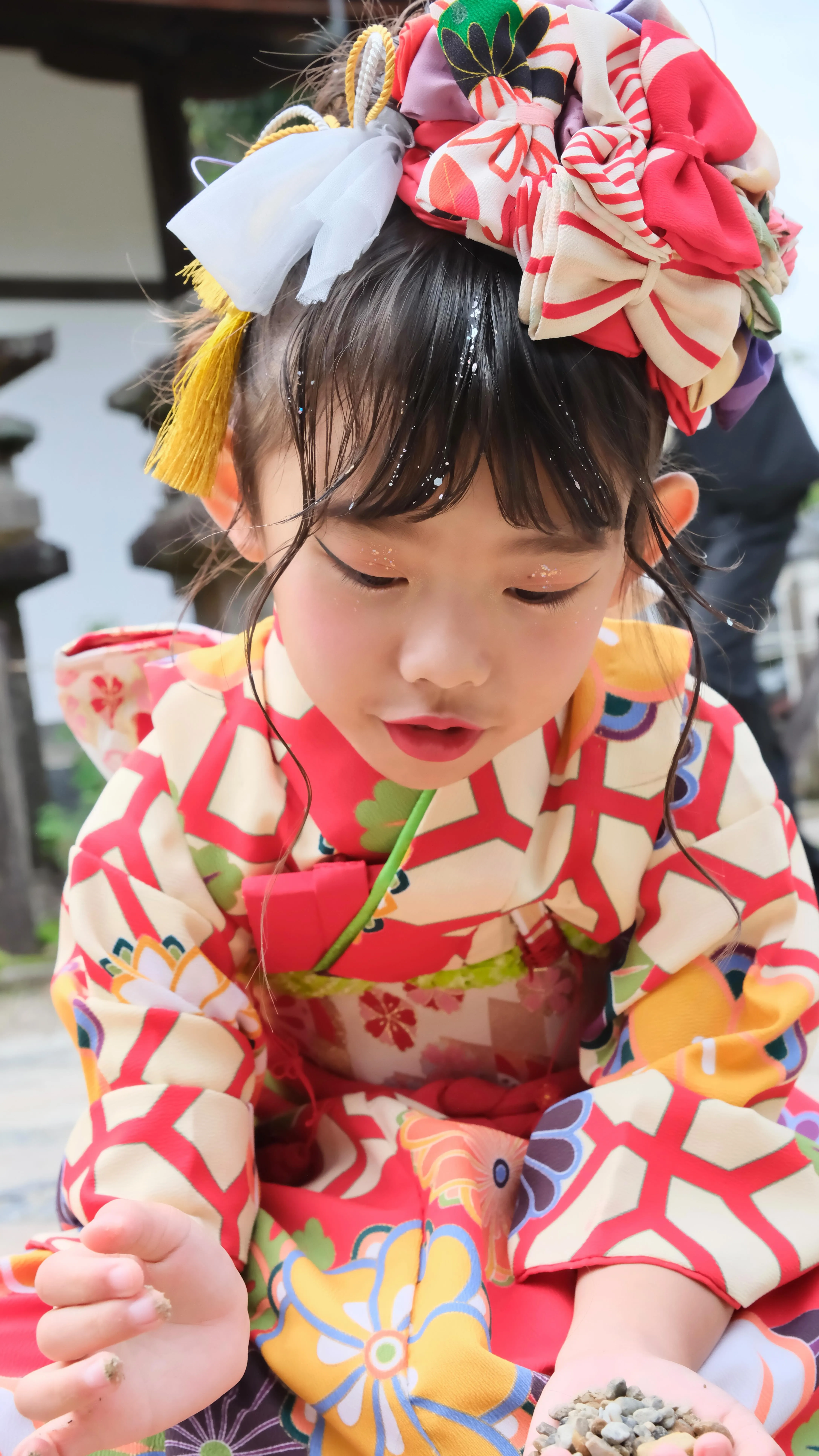 春日大社で七五三は姉妹が走り回るお参り