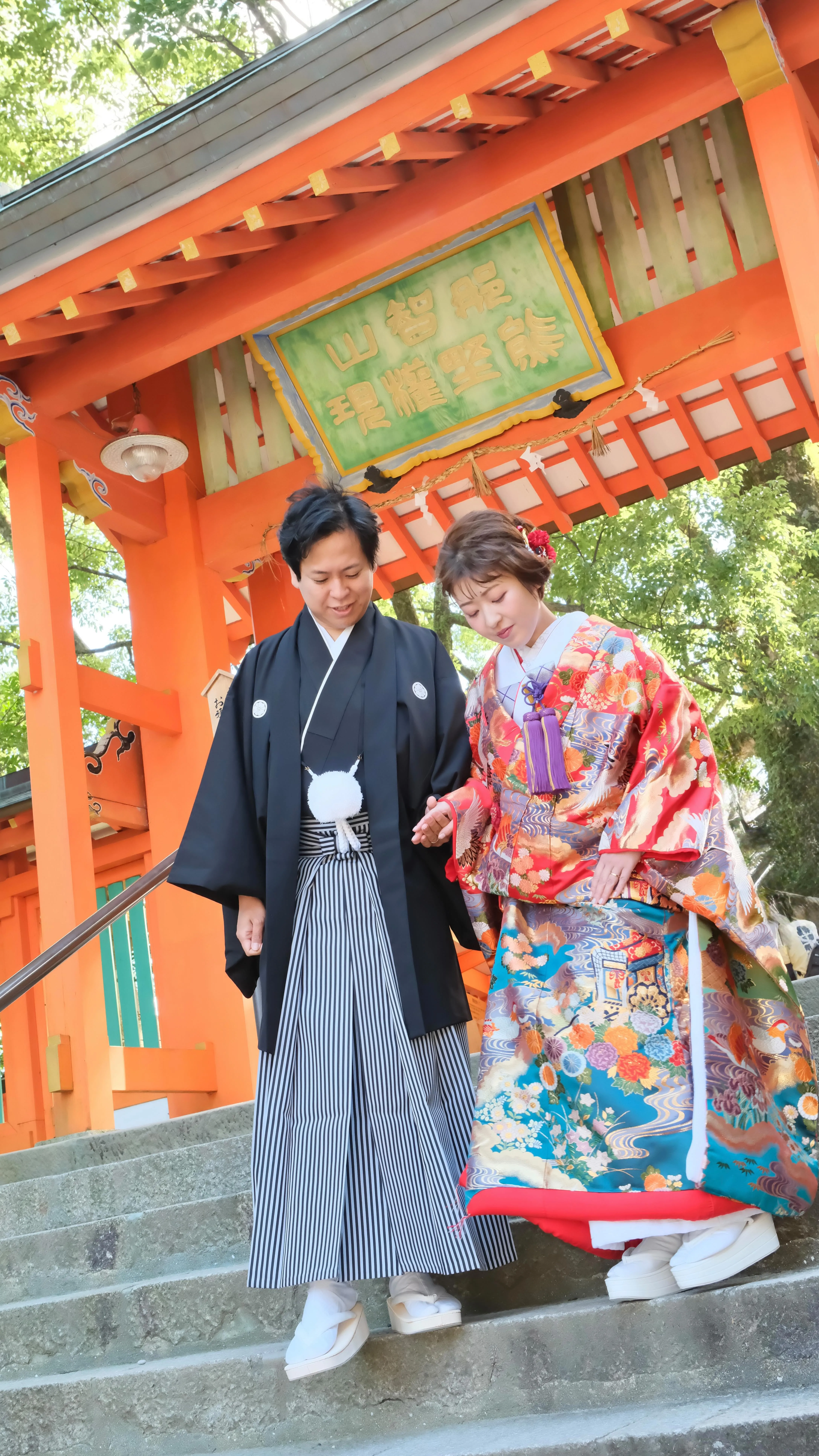 熊野那智大社で二人だけの結婚式