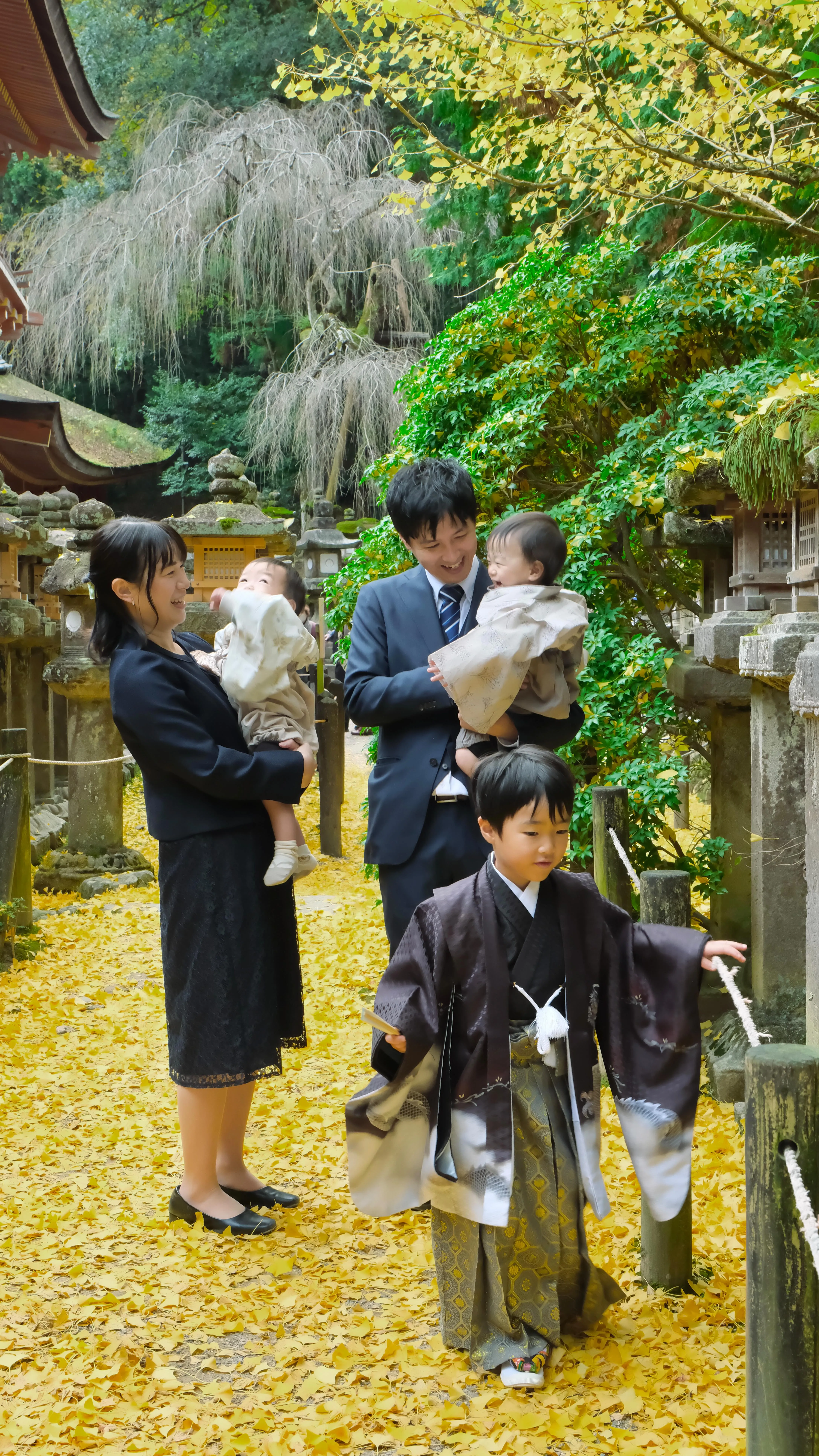 春日大社の七五三はヤンチャな男の子３人