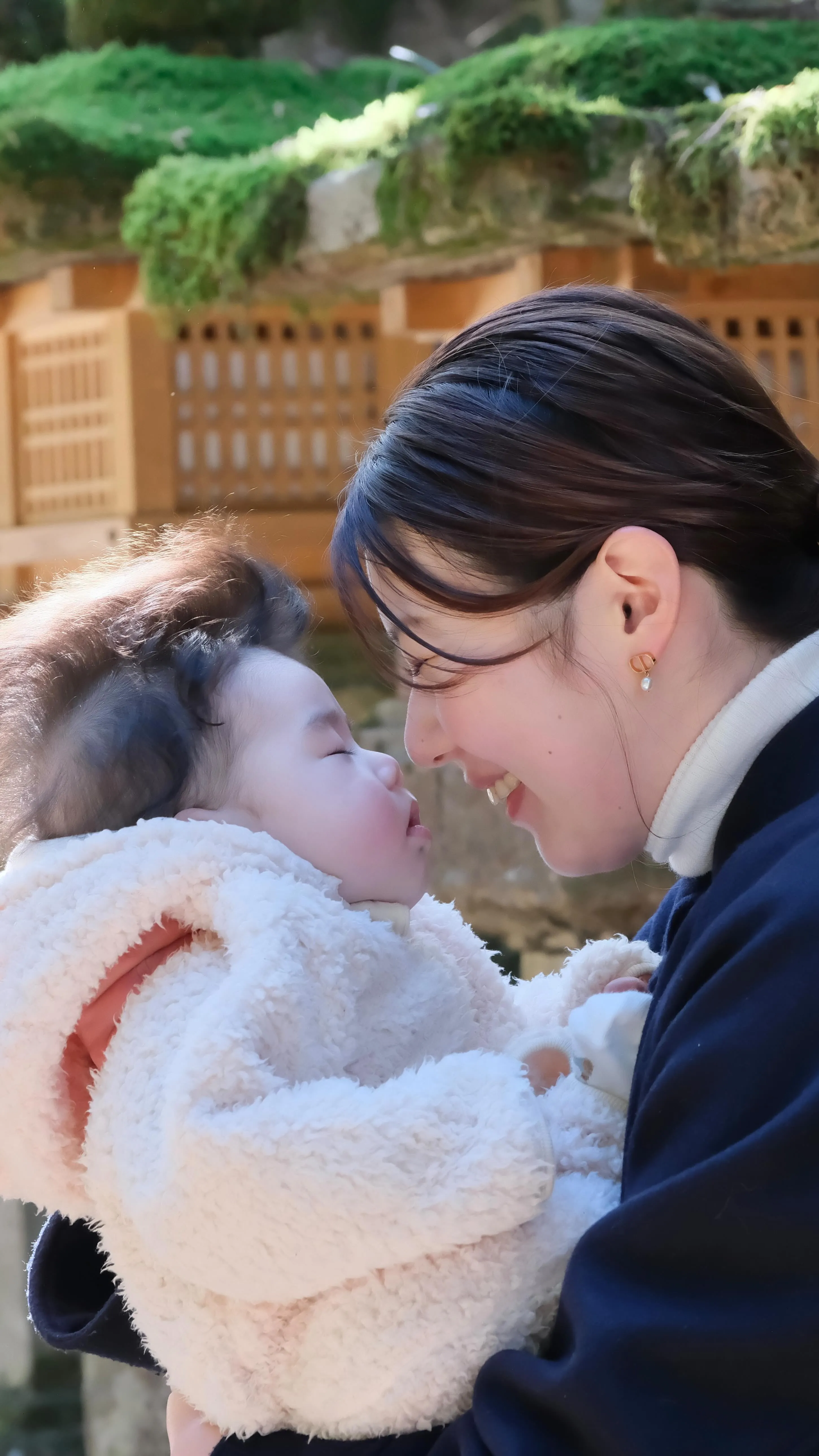春日大社のお宮参りは極寒よりも家族の暖かさ