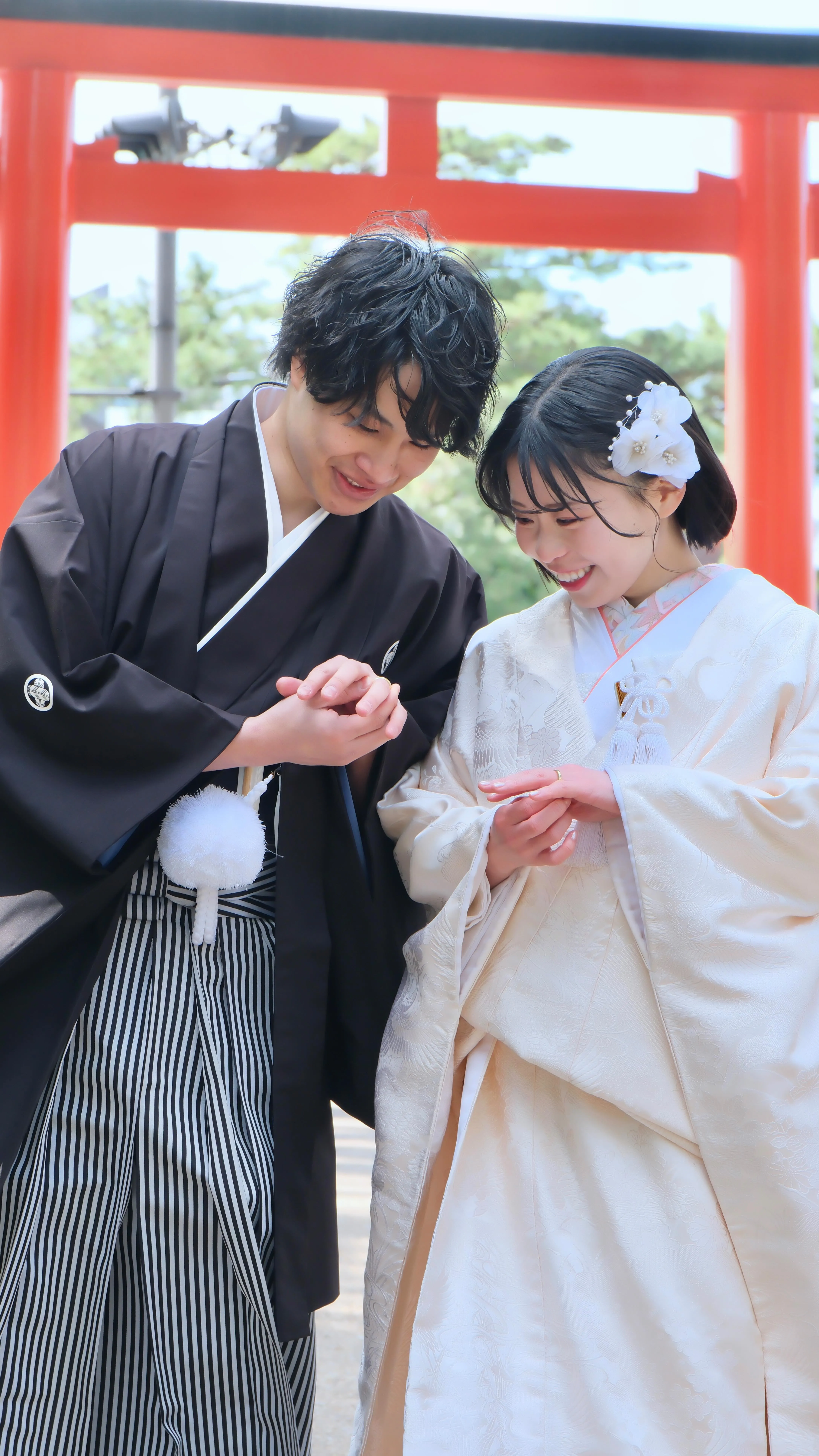 玉津島神社での結婚式は快晴の青空挙式