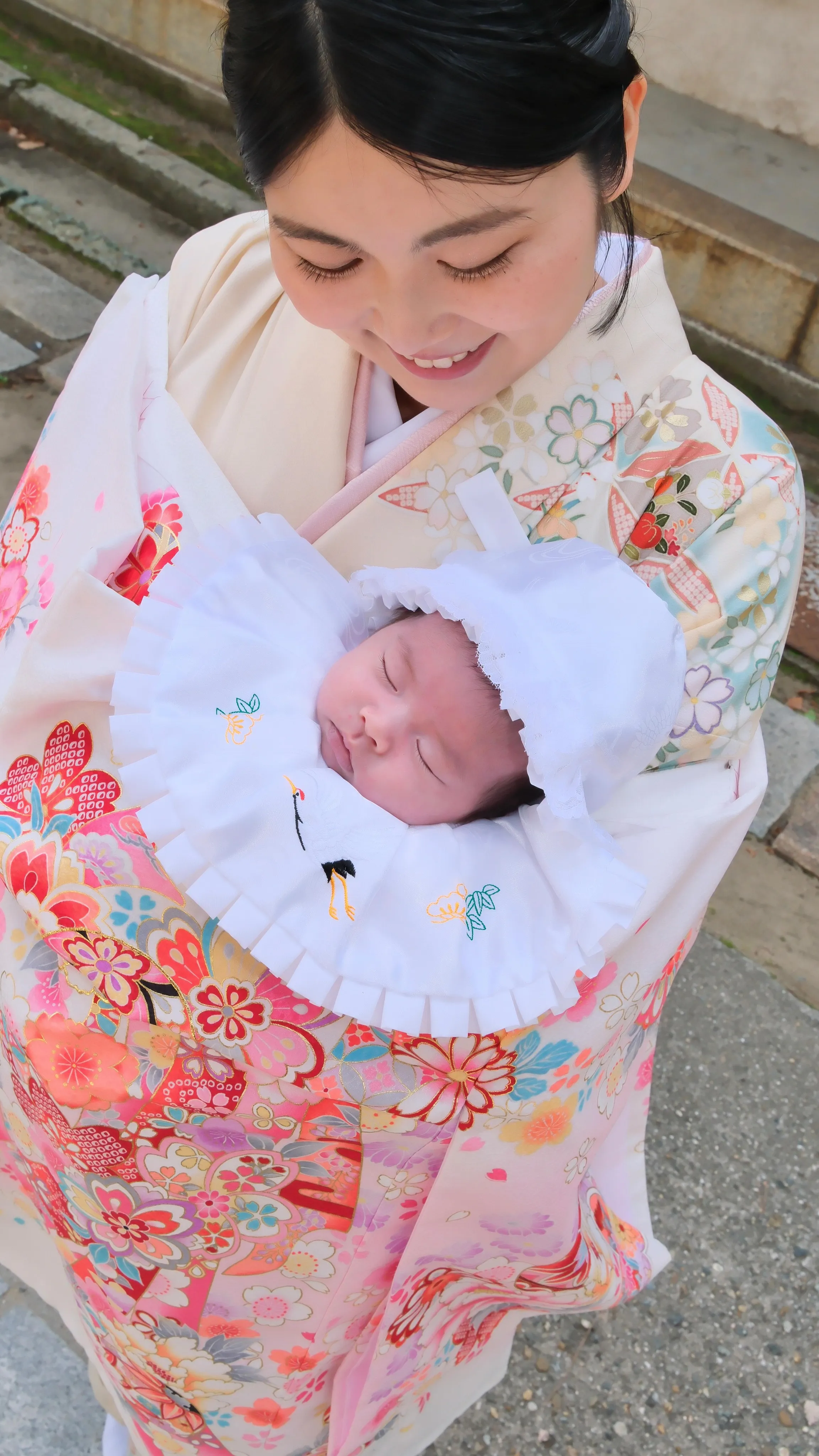 本住吉神社のお宮参りは家族のペットも一緒に